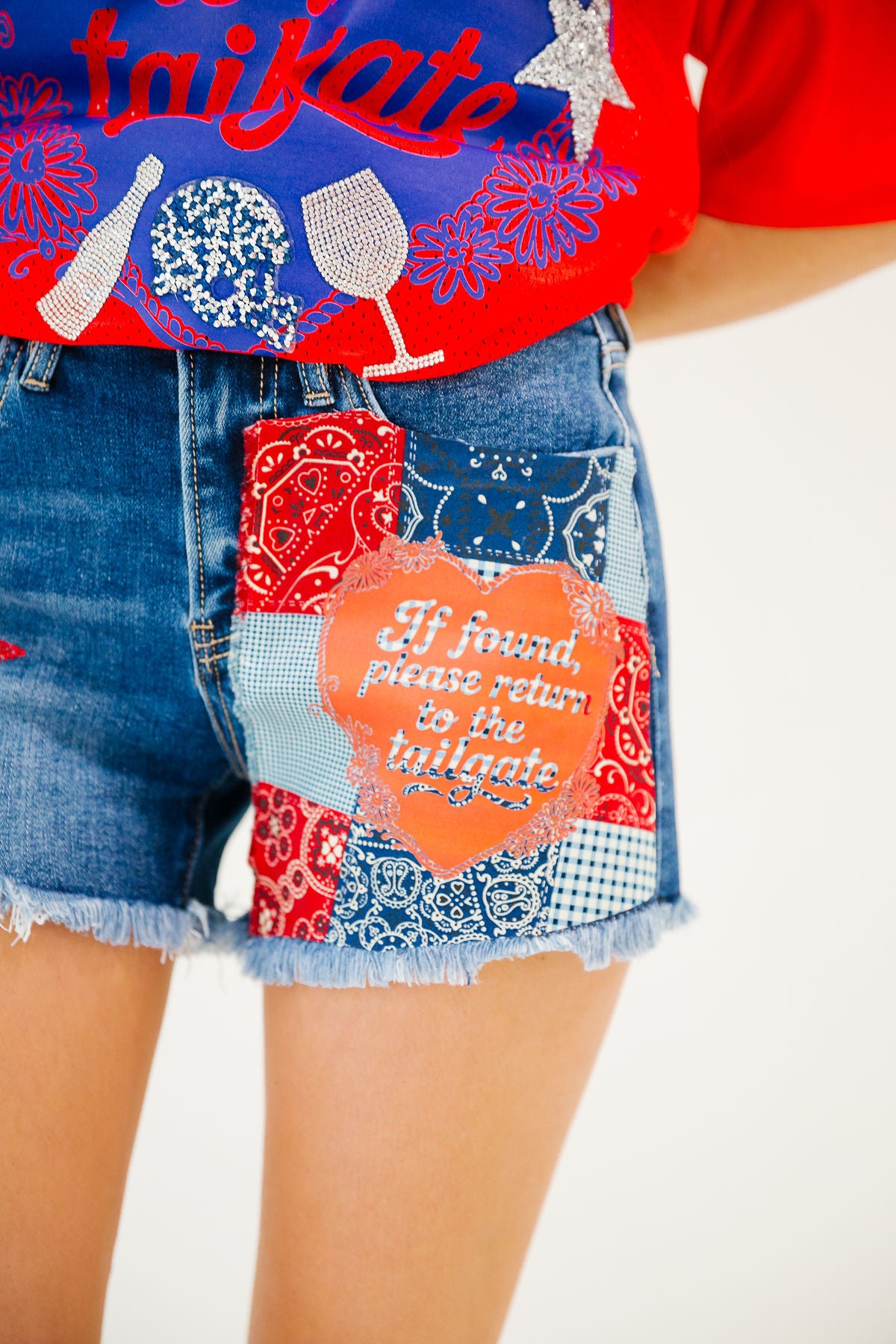 IF FOUND, RETURN TO TAILGATE DENIM SHORTS