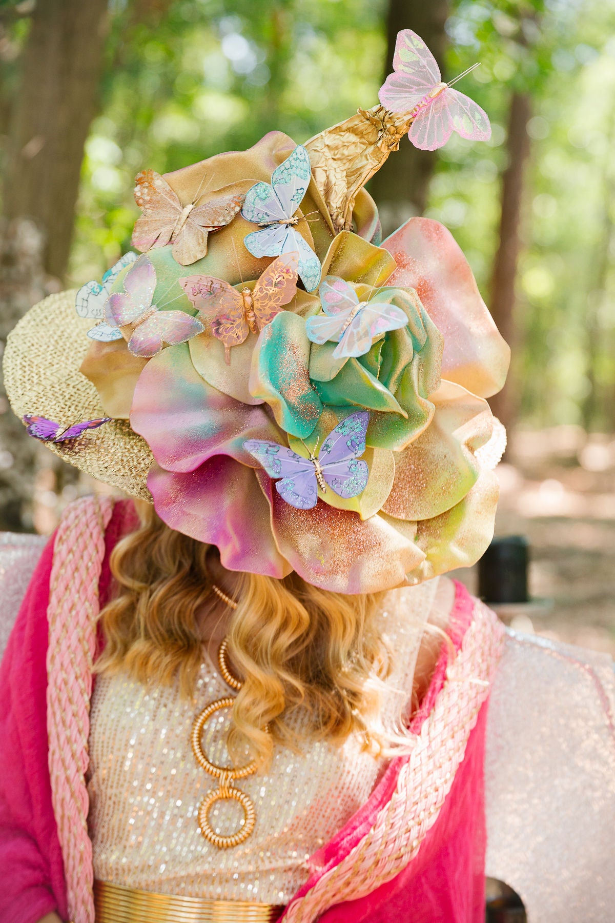 THE BUTTERFLY GARDEN WITCH HAT (ONE OF A KIND)