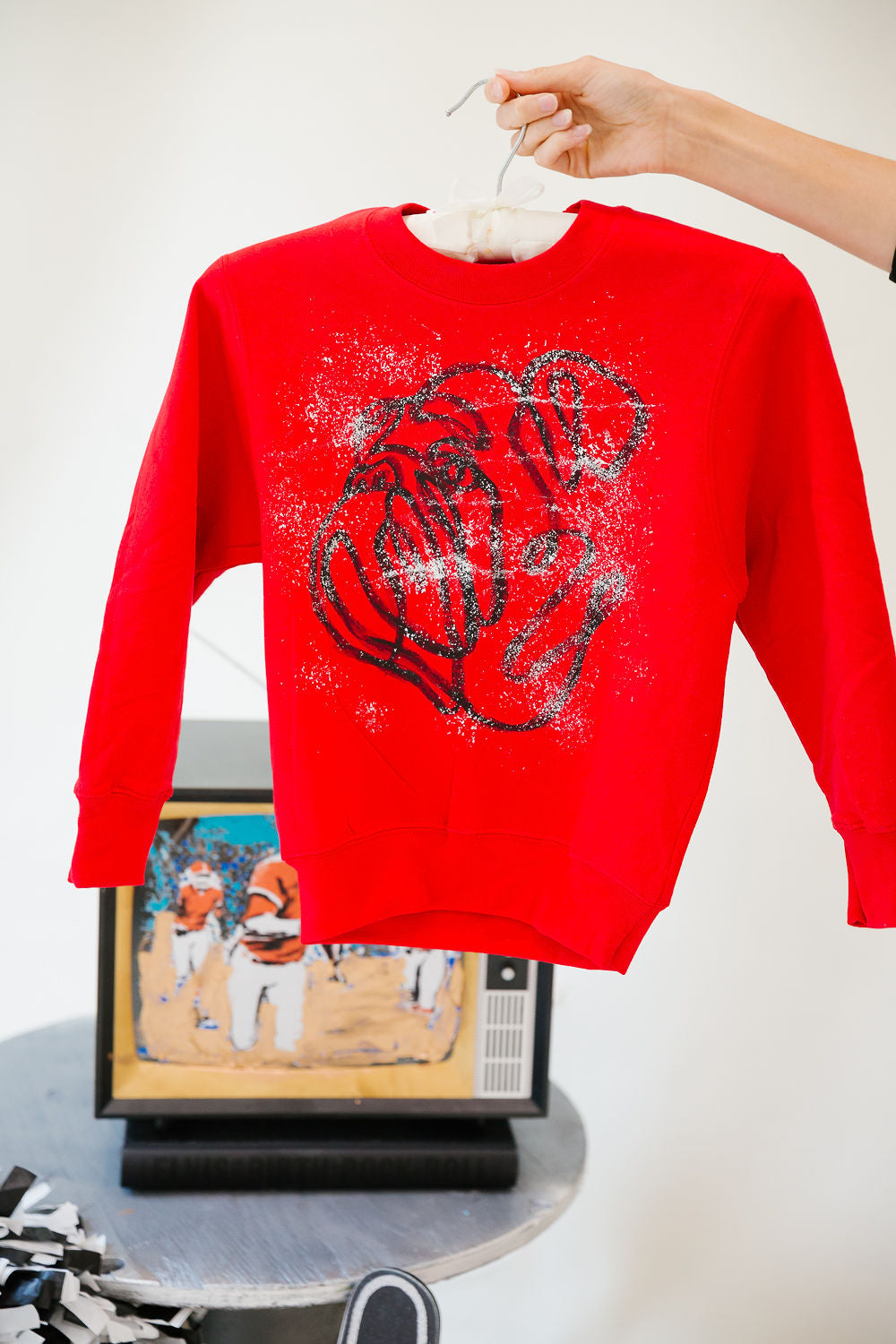 MINI KIDS BULLDOG BELLE RED PULLOVER PULLOVER Judith March