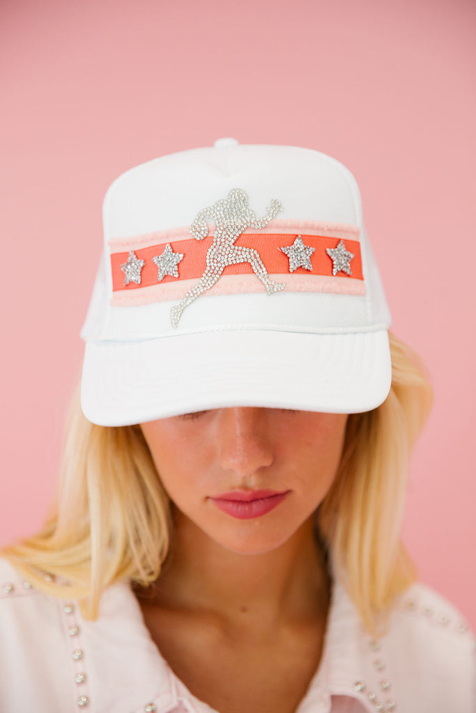 TEAM PLAYER WHITE TRUCKER HAT TRUCKER HAT Judith March   