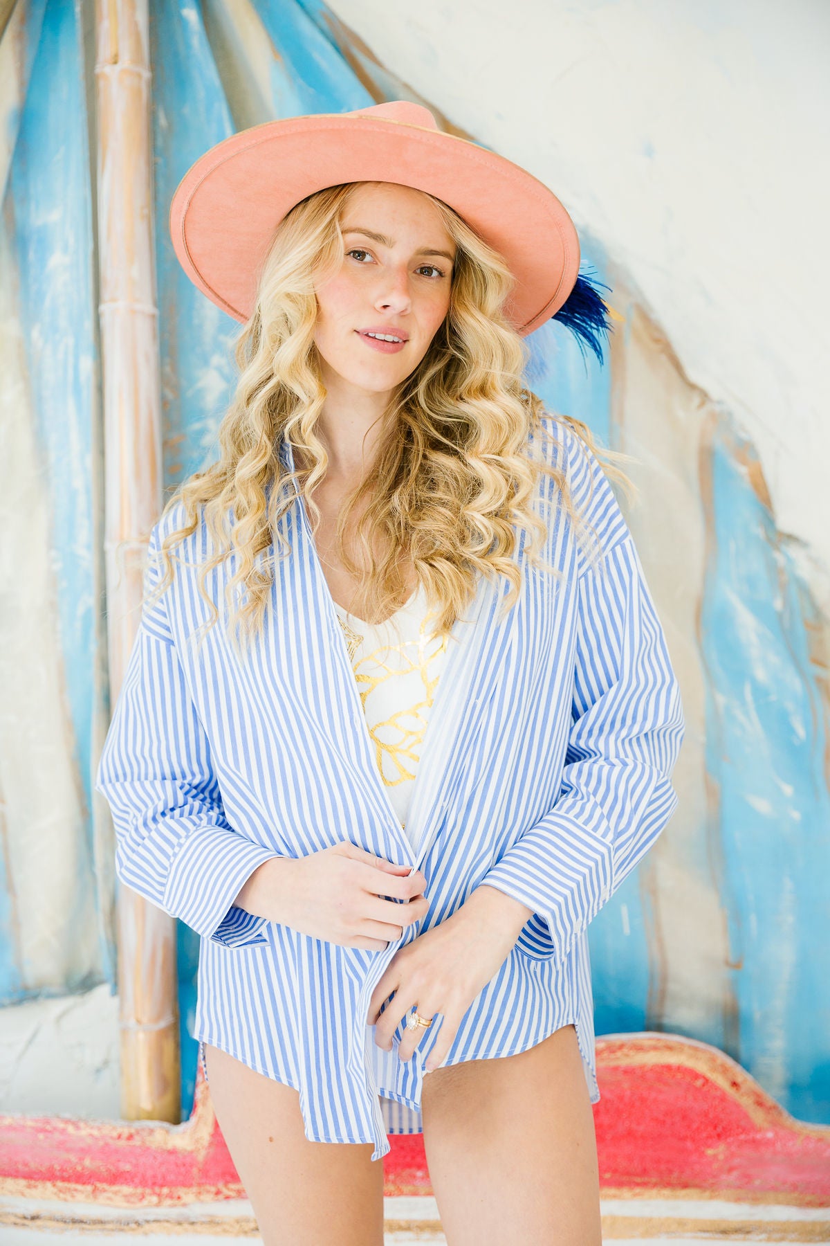 COASTAL TIGER STRIPED BUTTON DOWN Button Down Judith March