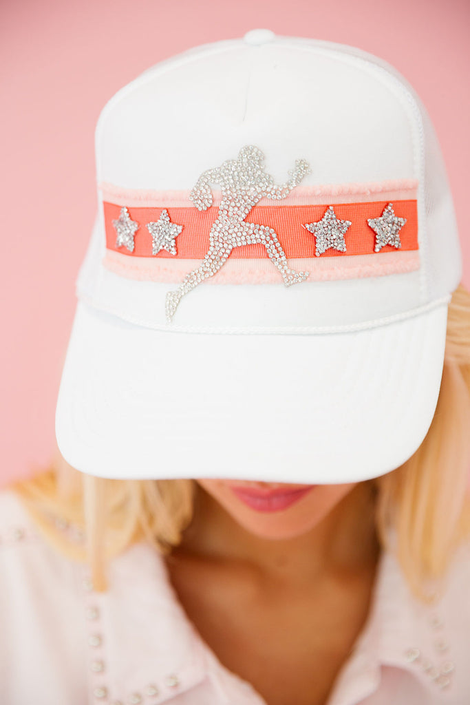 TEAM PLAYER WHITE TRUCKER HAT TRUCKER HAT Judith March   