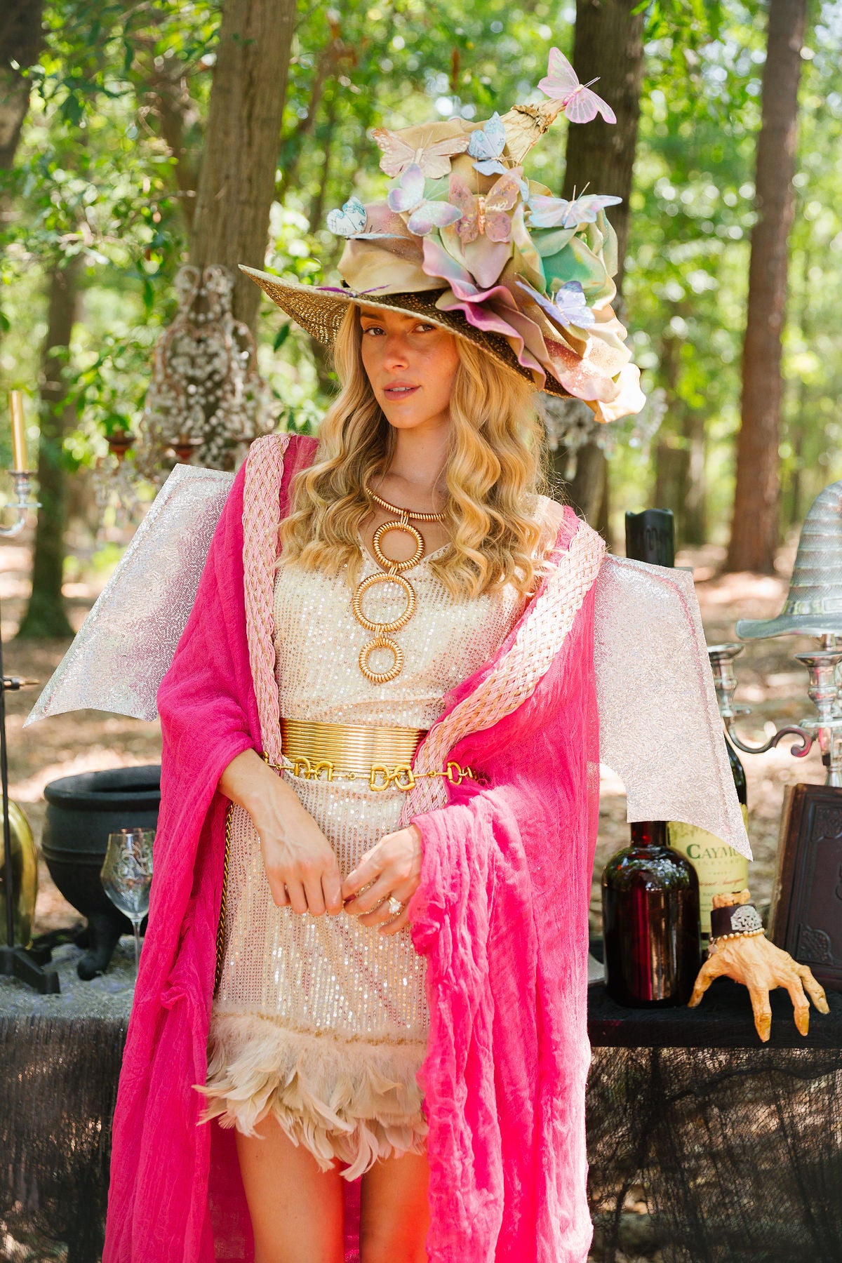 THE BUTTERFLY GARDEN WITCH HAT (ONE OF A KIND)