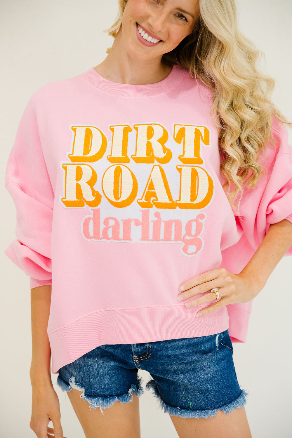 **DIRT ROAD DARLING PINK PULLOVER PULLOVER Judith March