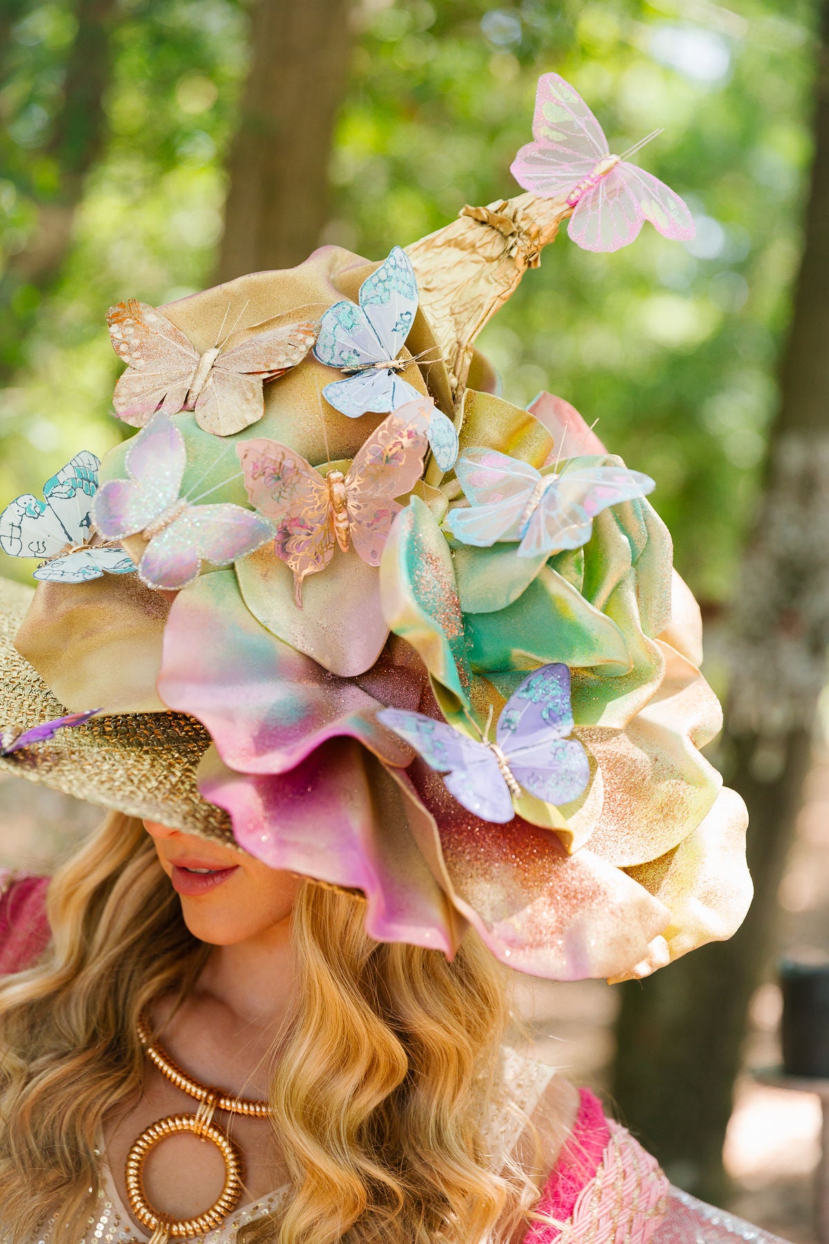 THE BUTTERFLY GARDEN WITCH HAT (ONE OF A KIND)