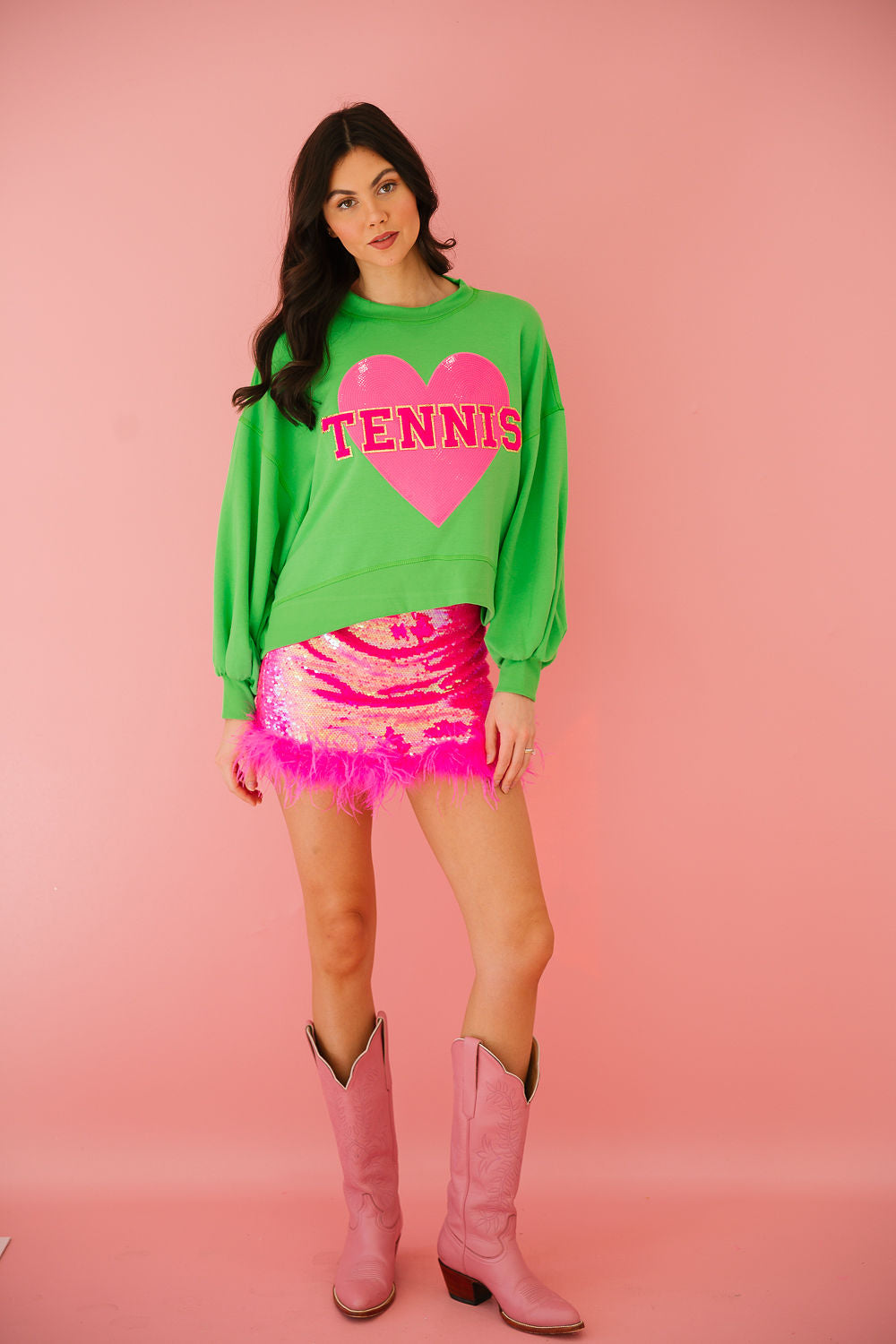 TENNIS LOVE GREEN PULLOVER pullover Judith March   
