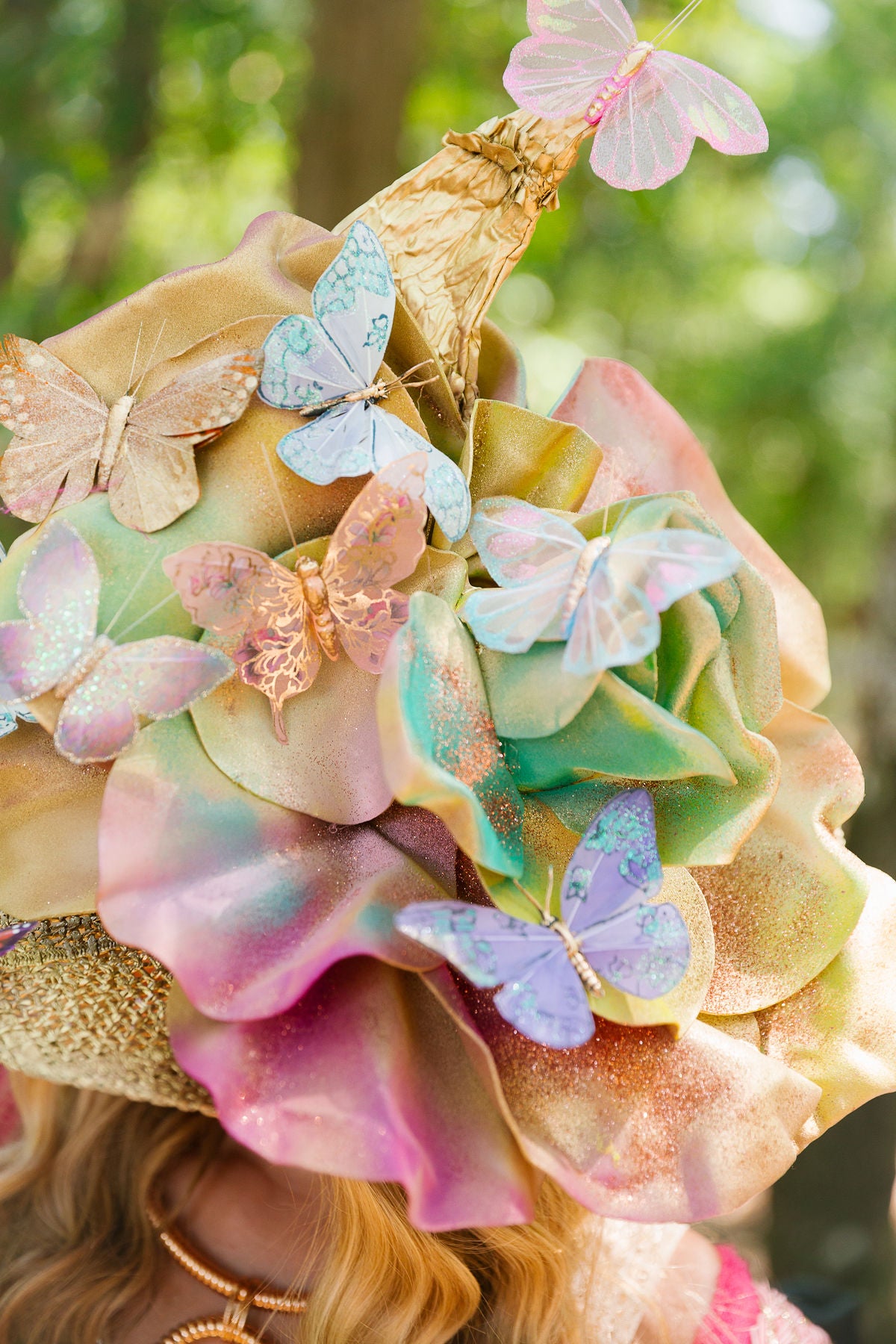 THE BUTTERFLY GARDEN WITCH HAT (ONE OF A KIND)