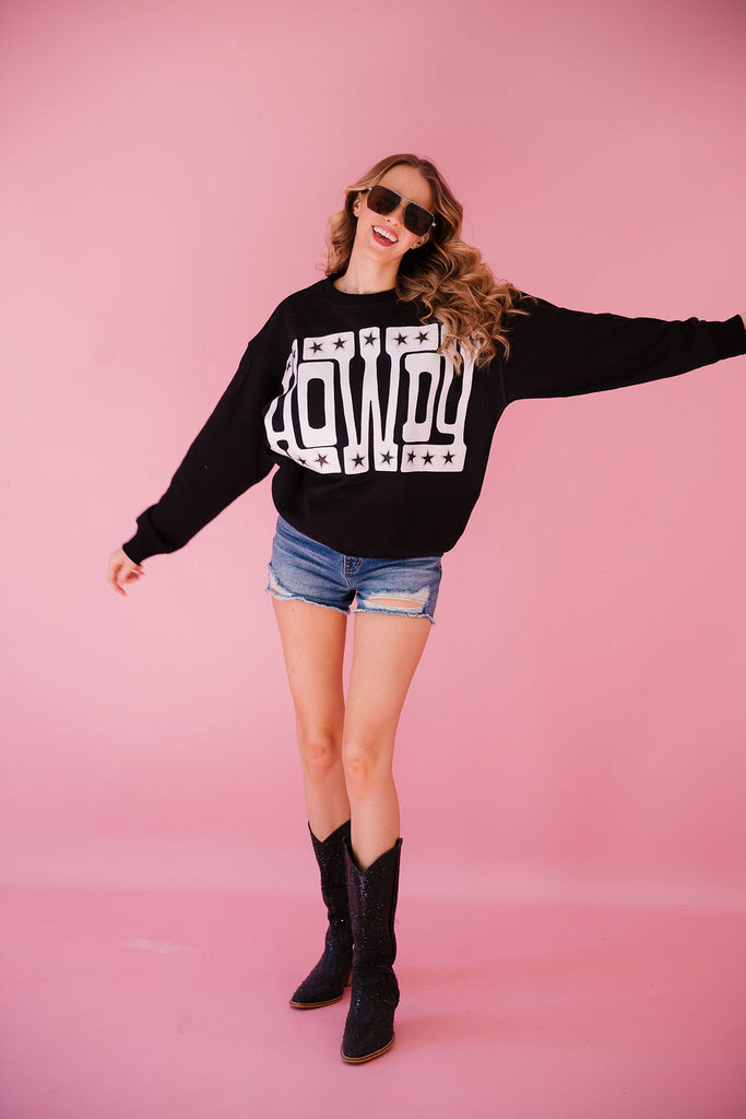 HOWDY BLACK PULLOVER PULLOVER Judith March