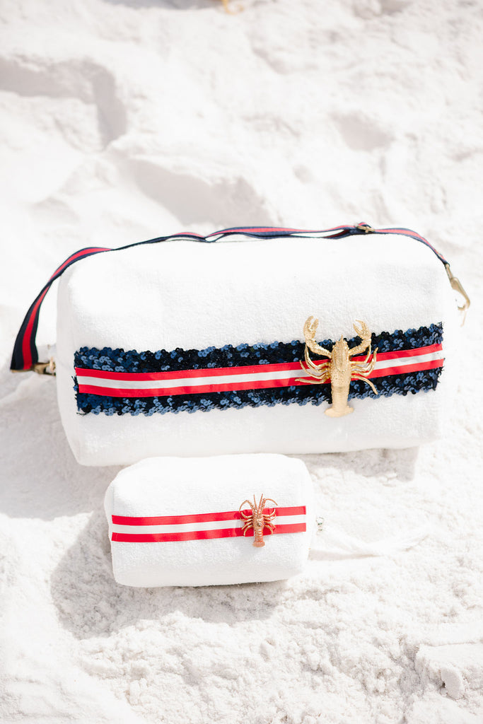 COASTAL LOBSTER WHITE TERRY BAGS TERRY BAG Judith March