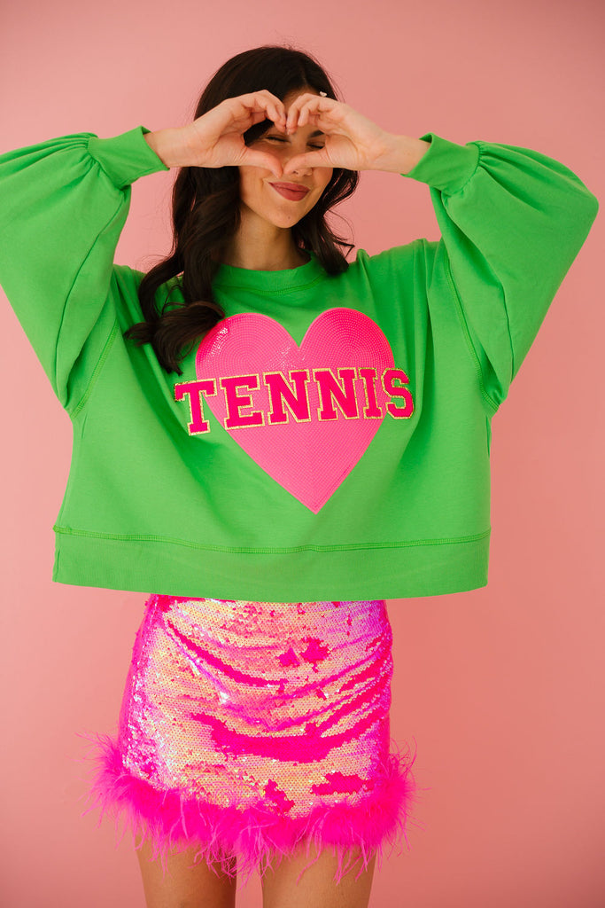 TENNIS LOVE GREEN PULLOVER pullover Judith March   