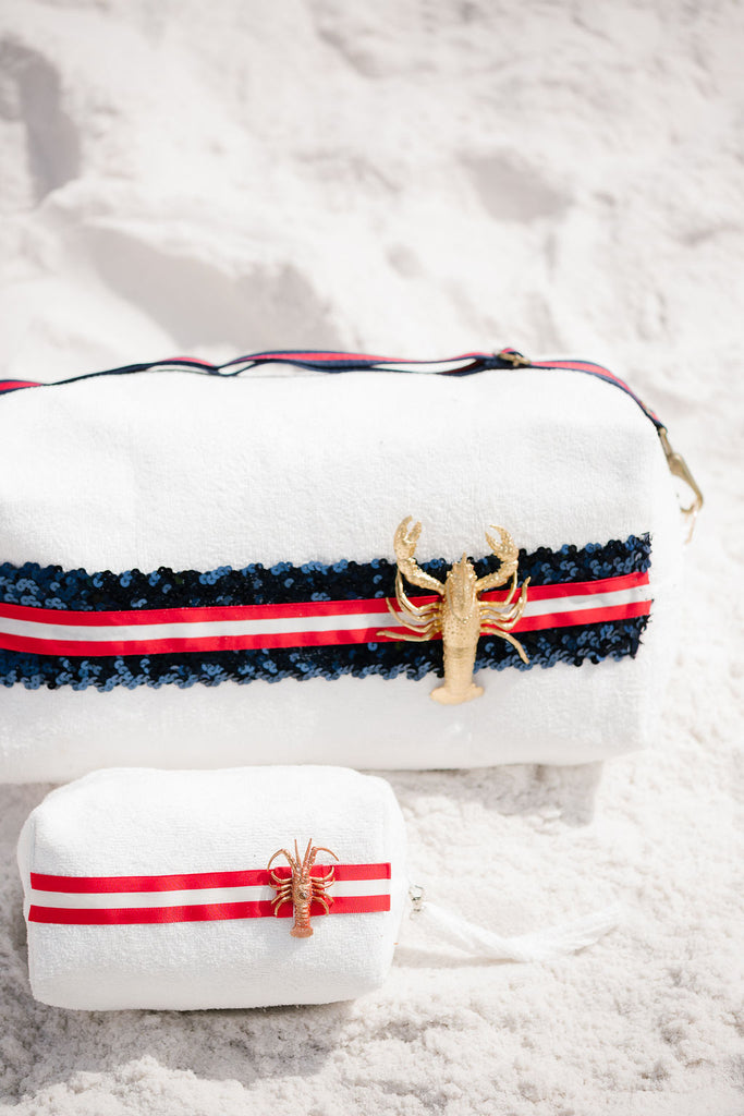 COASTAL LOBSTER WHITE TERRY BAGS TERRY BAG Judith March