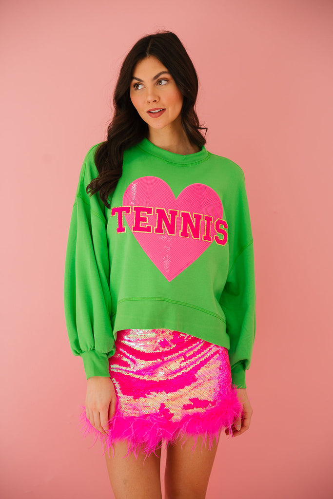 TENNIS LOVE GREEN PULLOVER pullover Judith March   