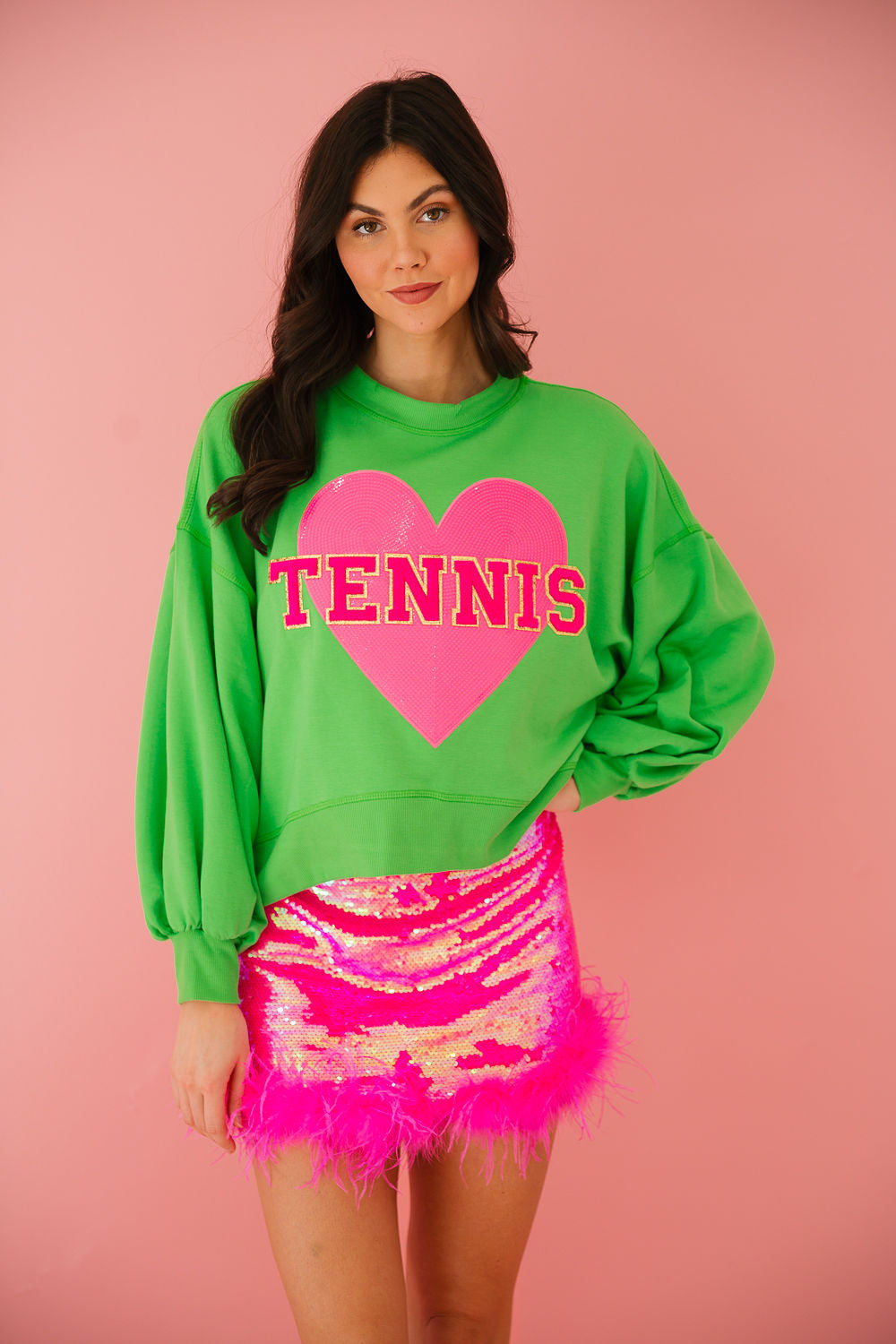 TENNIS LOVE GREEN PULLOVER pullover Judith March   
