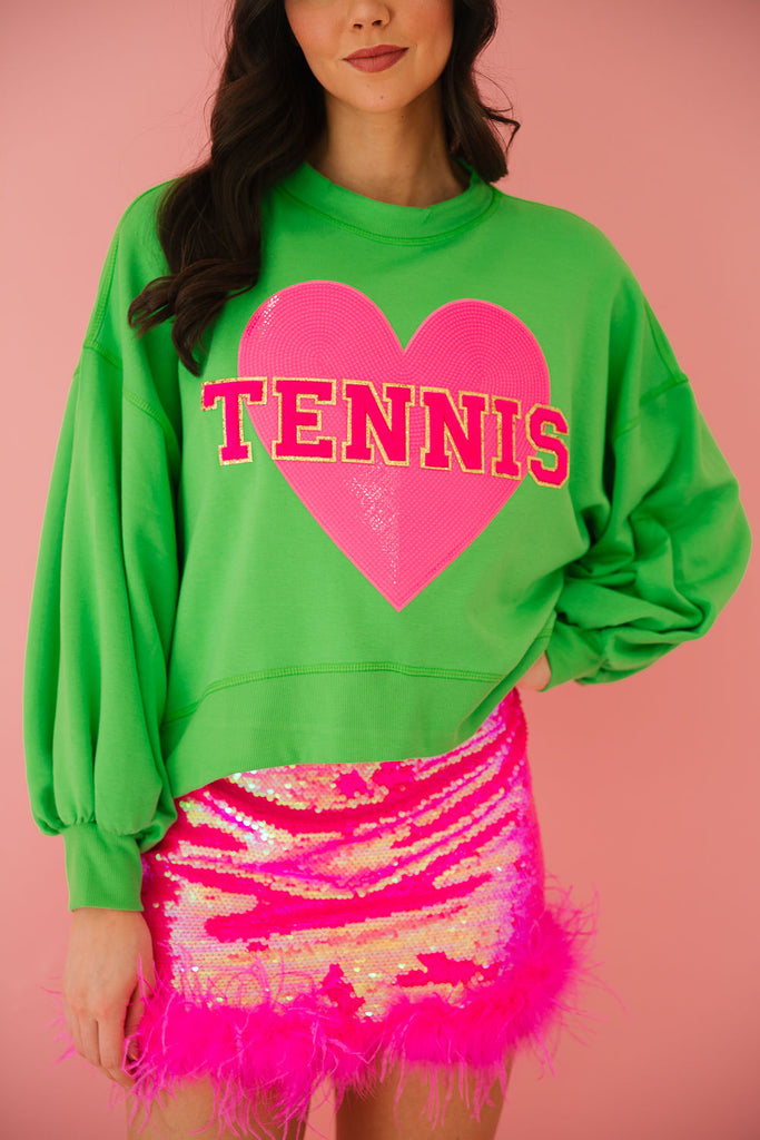 TENNIS LOVE GREEN PULLOVER pullover Judith March   