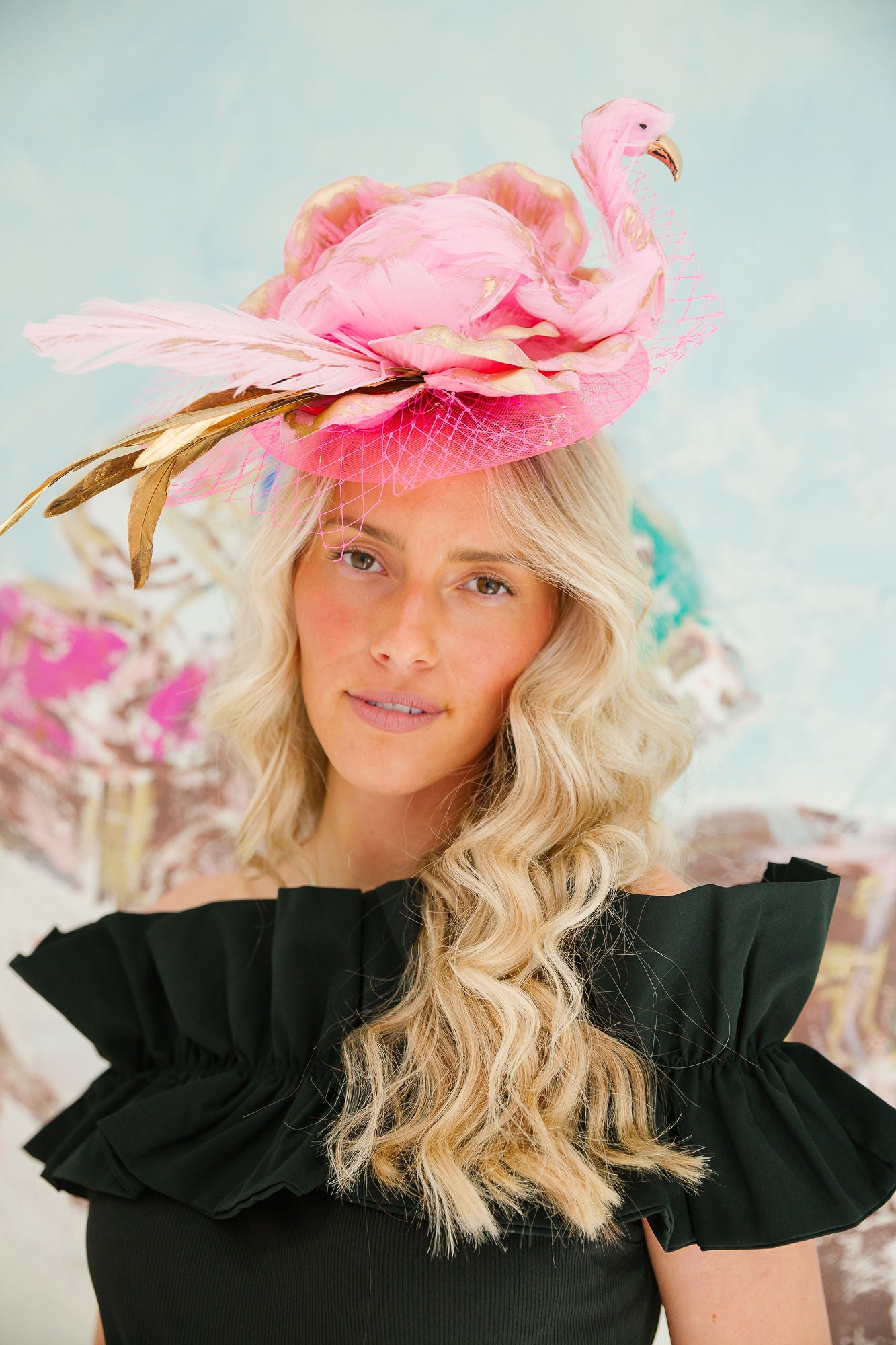 FLAMINGO FLAIR FASCINATOR (ONE OF A KIND) FASCINATOR Judith March