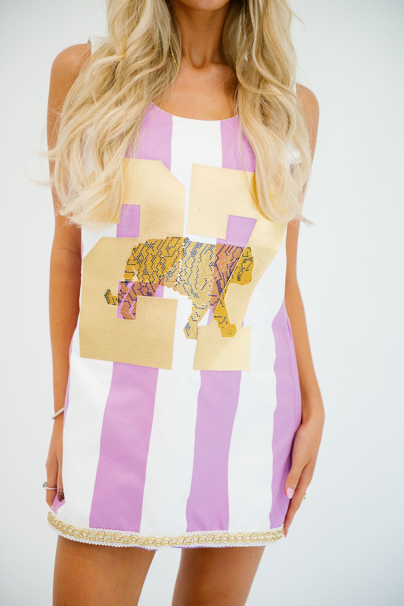 CUSTOM NUMBER TIGER STRIPED DRESS DRESS Judith March