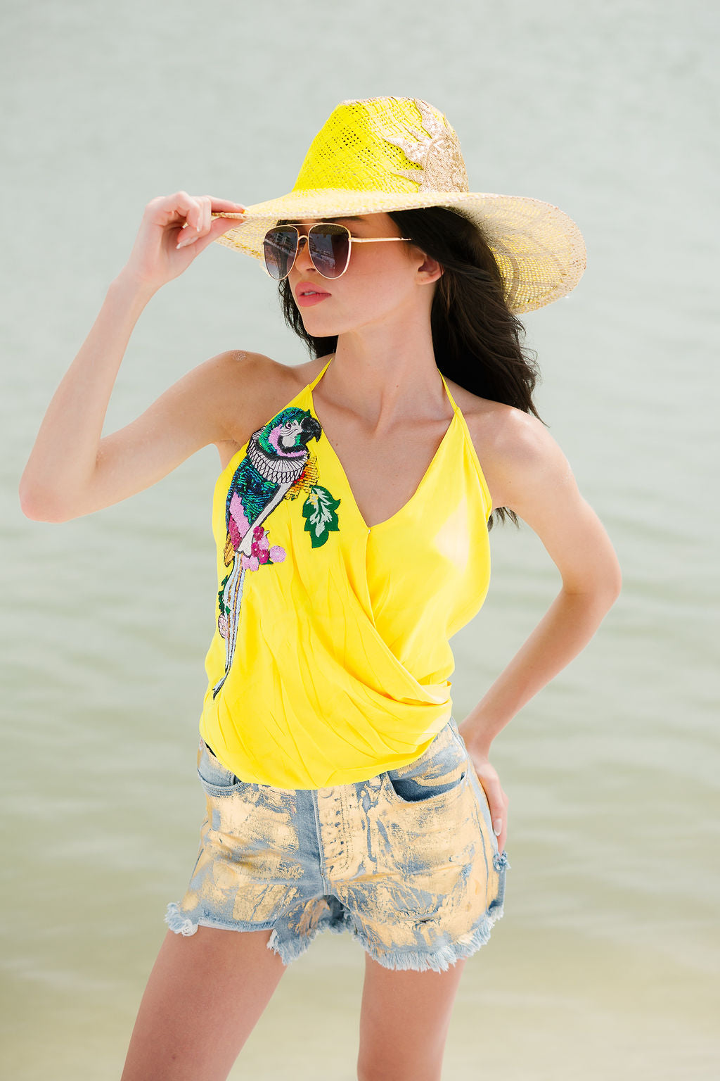 PARROT PARTY YELLOW TOP (PRE-ORDER) TOP Judith March