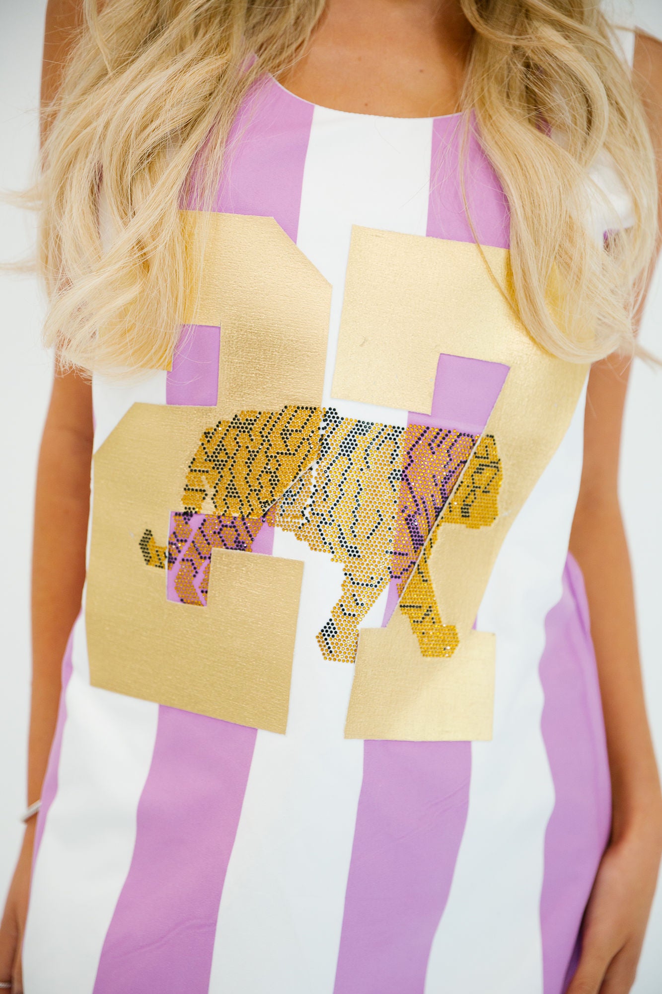 CUSTOM NUMBER TIGER STRIPED DRESS DRESS Judith March