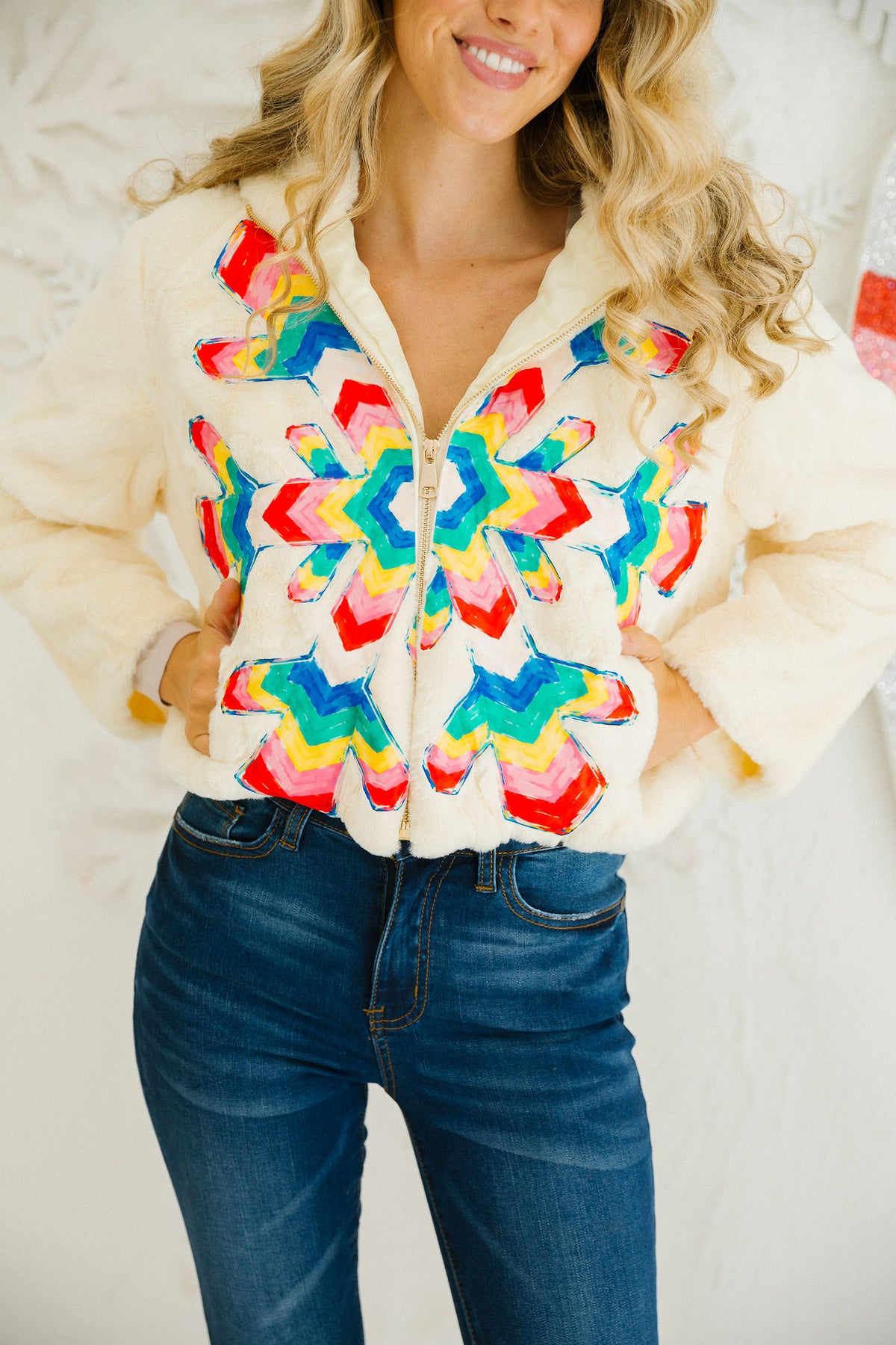 APRÈS SNOWFLAKE YELLOW JACKET VEST Judith March