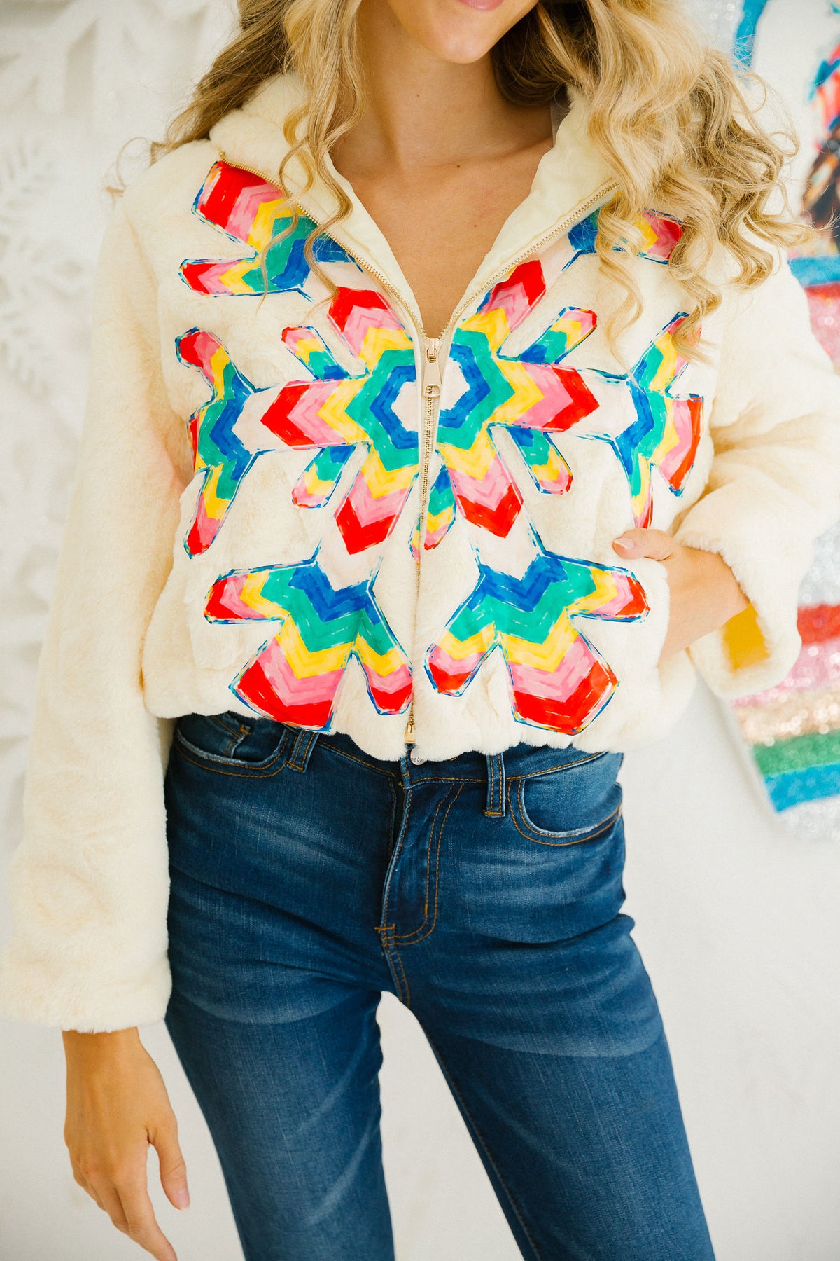 APRÈS SNOWFLAKE YELLOW JACKET VEST Judith March