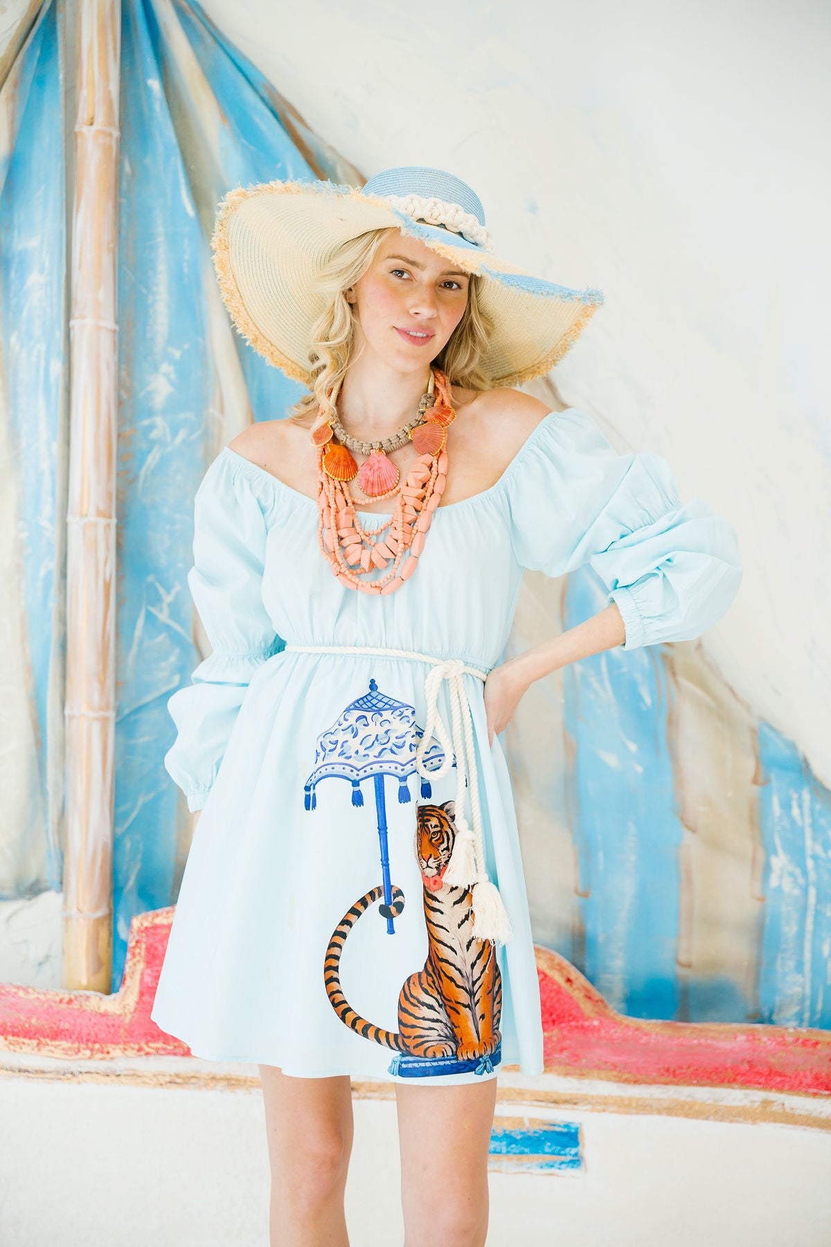 COASTAL TIGER BLUE DRESS DRESS Judith March