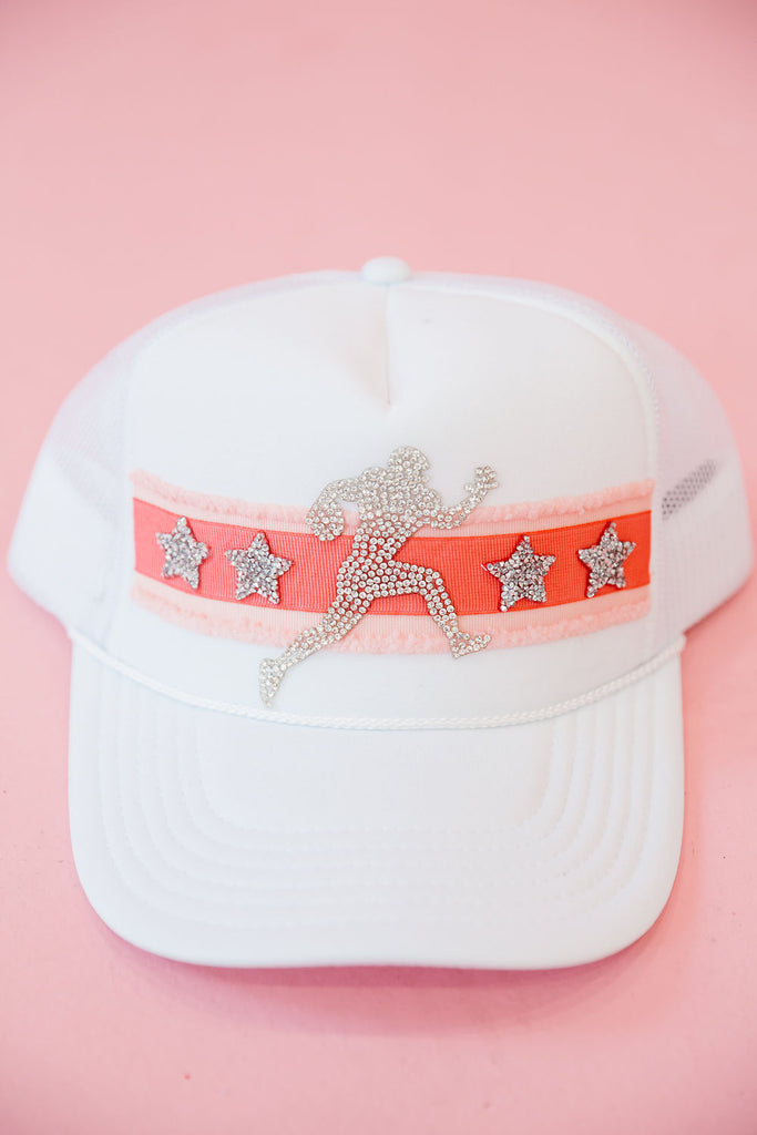 TEAM PLAYER WHITE TRUCKER HAT TRUCKER HAT Judith March   