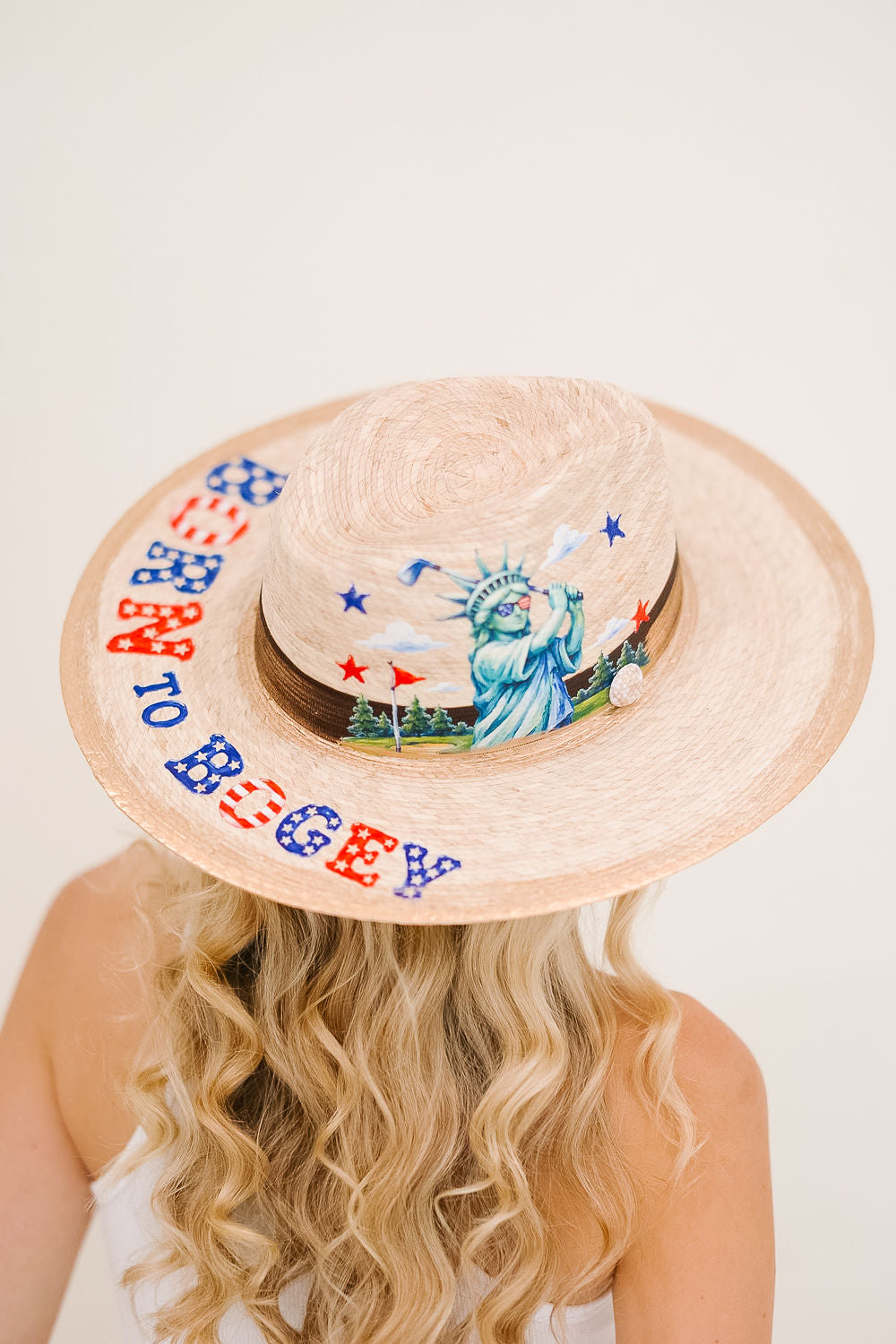 BORN TO BOGEY SUN HAT HAT Judith March