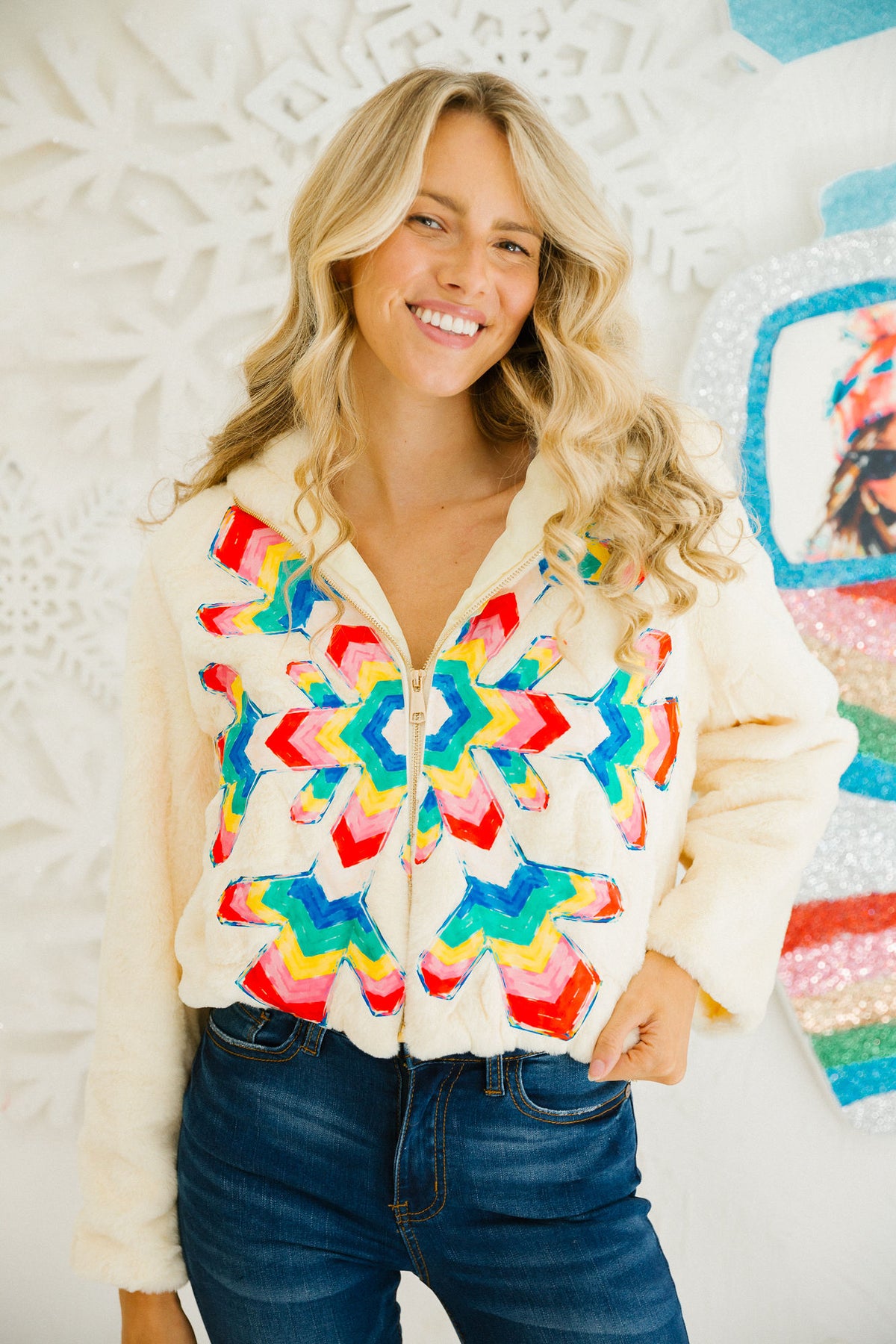 APRÈS SNOWFLAKE YELLOW JACKET VEST Judith March