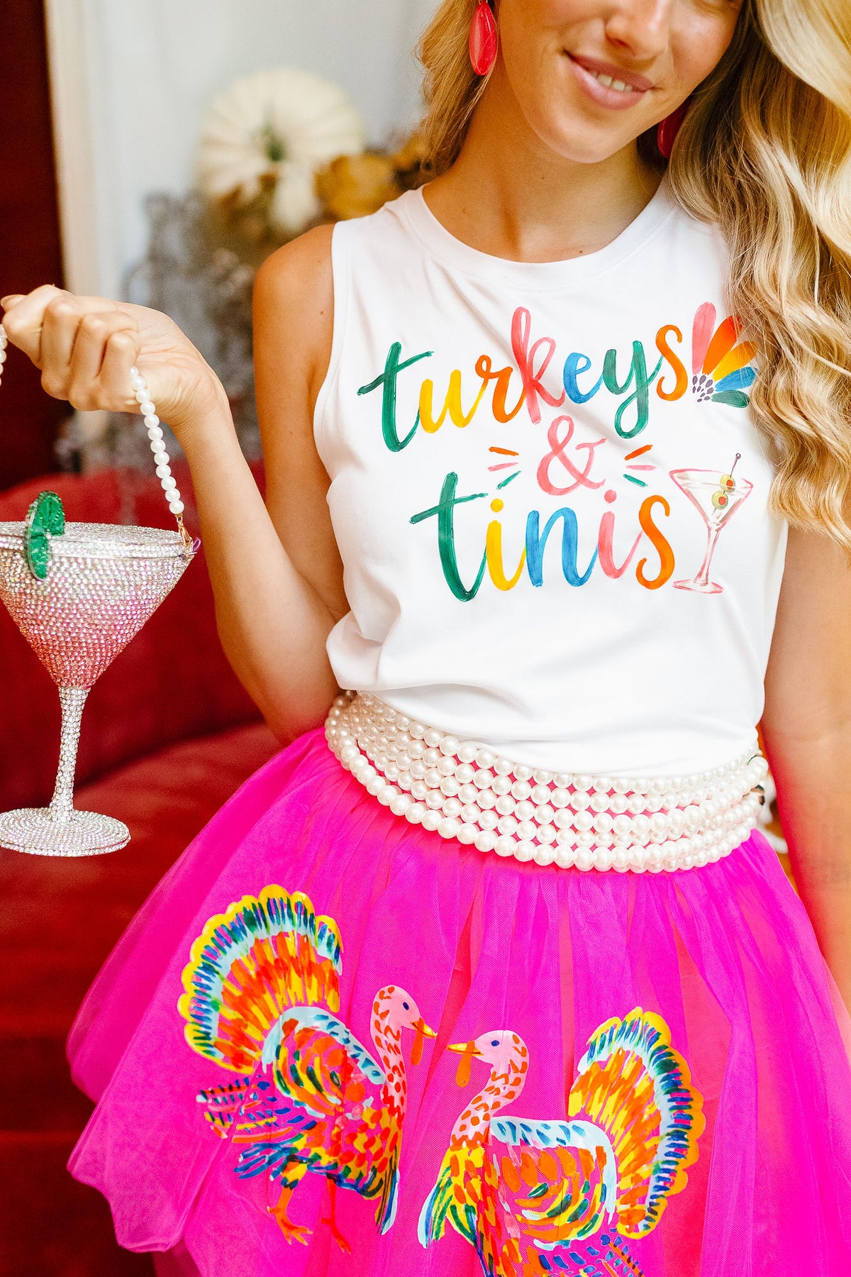 THE TURKEYS & TINIS TEE/TANK TEE Judith March
