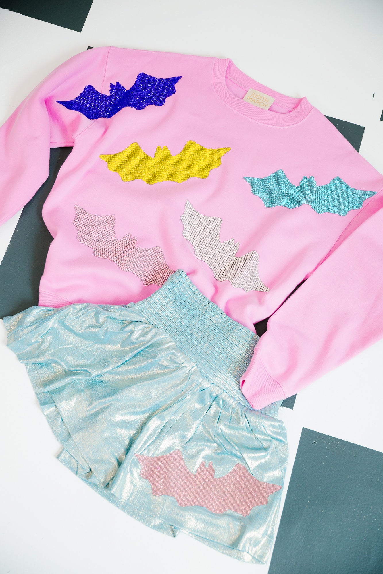 BAT BLING BLUE SHORTS SHORTS Judith March