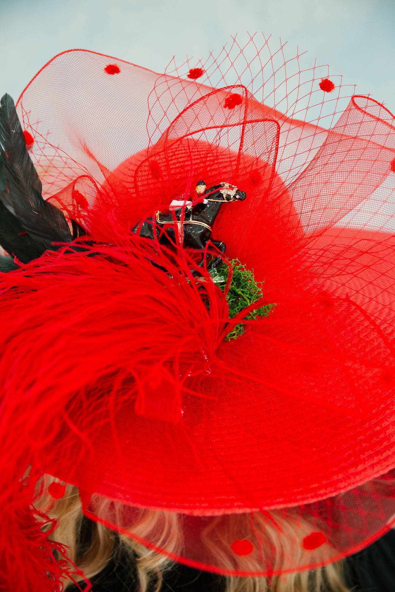 SCARLET STAKES SUN HAT (ONE OF A KIND) RANCHER HAT Judith March