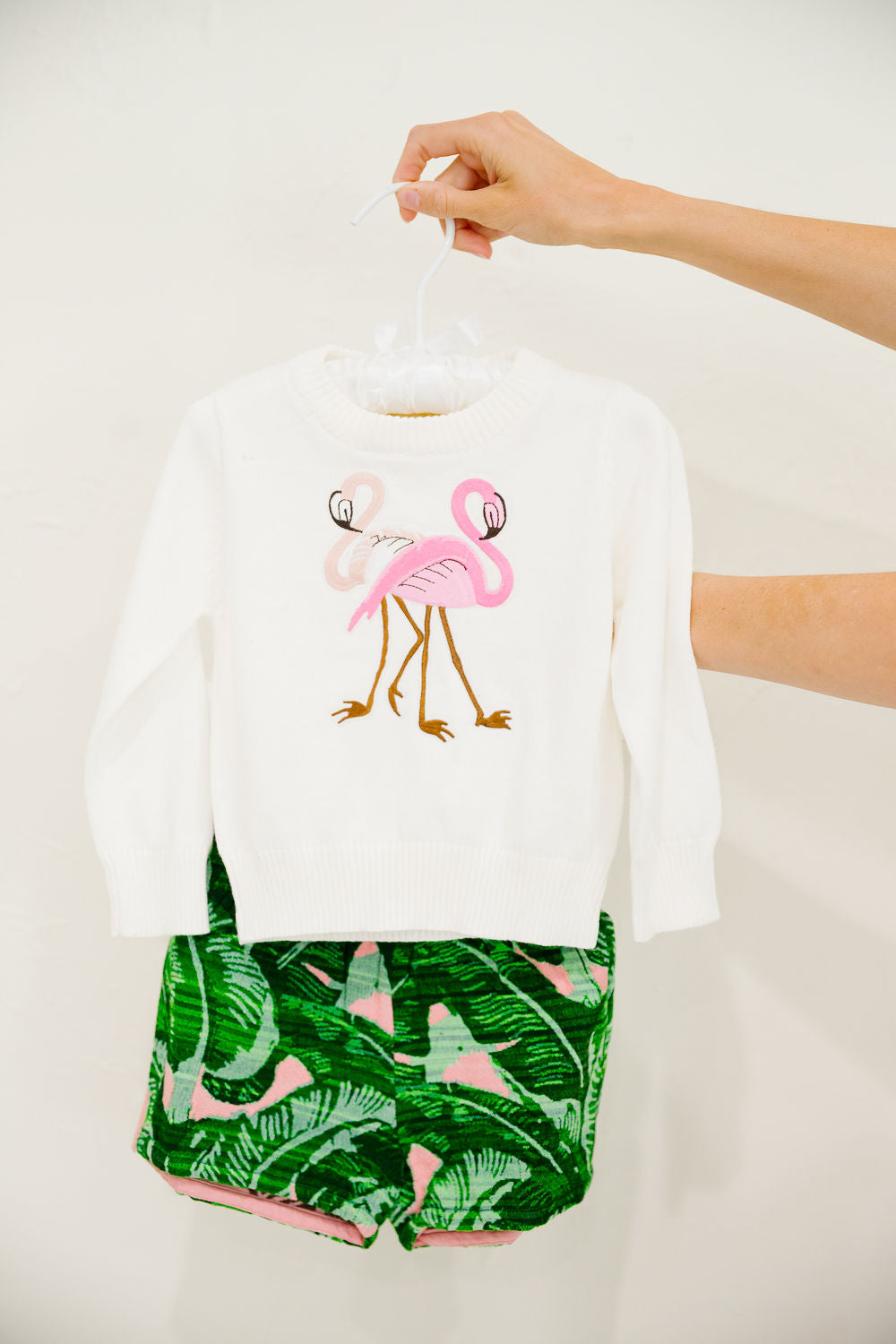 **MINI KIDS FLAMINGO WHITE SWEATER SWEATER Judith March