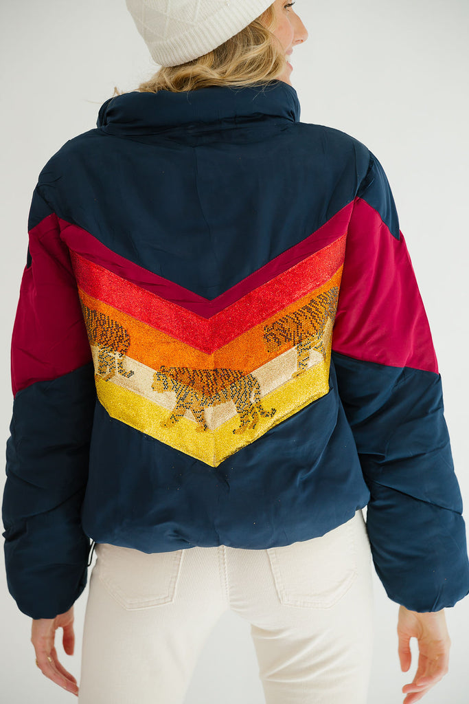 TIGER DREAMS PUFFER JACKETS JACKET Judith March SMALL NAVY