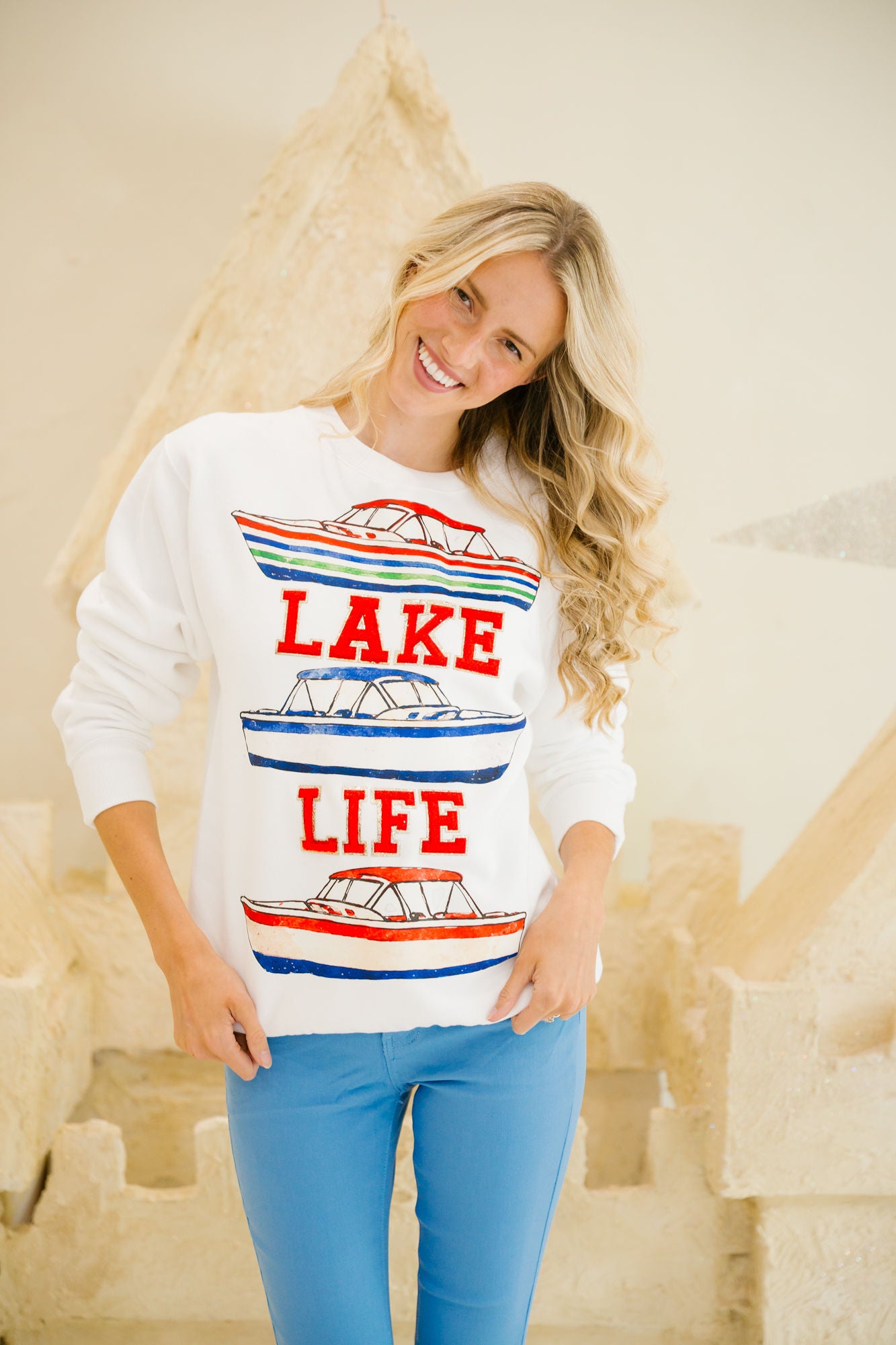 LAKE LIFE BOAT PULLOVER SWEATER Judith March