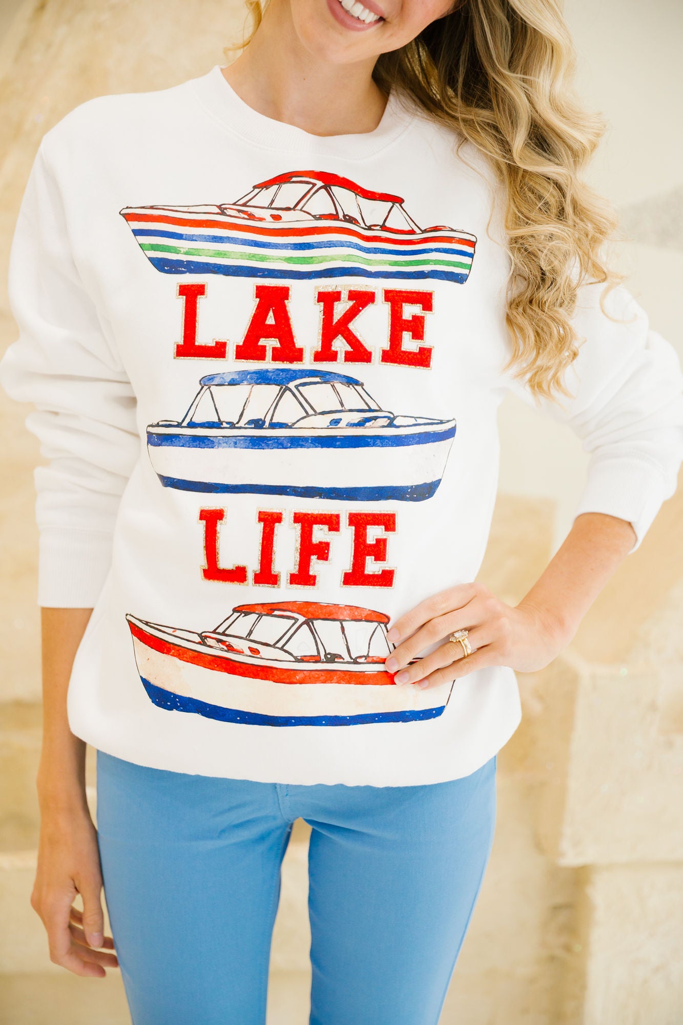 LAKE LIFE BOAT PULLOVER SWEATER Judith March