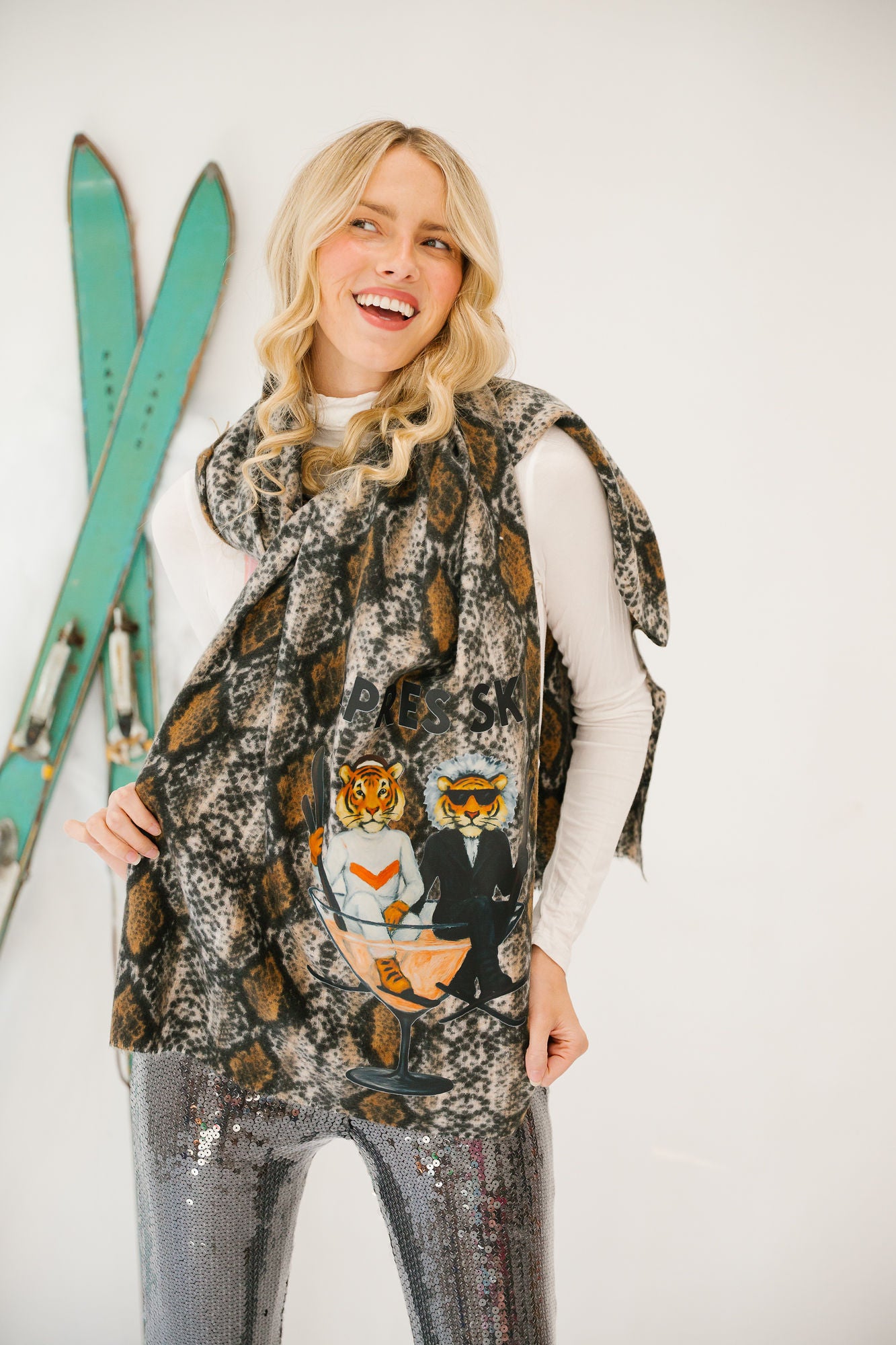 APRÈS SKI TIGER SNAKESKIN SCARF SCARF Judith March