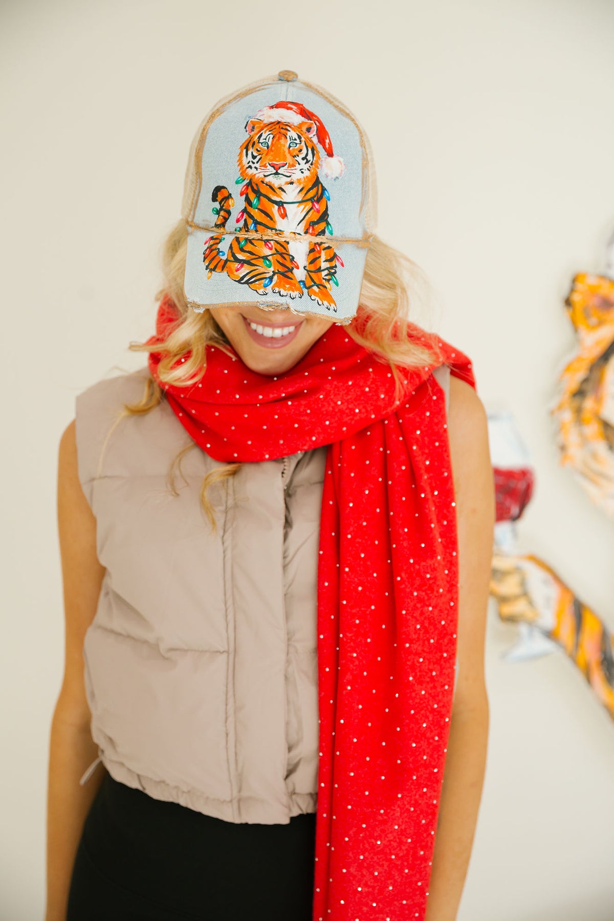 TANGLED TIGER DENIM DISTRESSED TRUCKER HAT TRUCKER HAT Judith March
