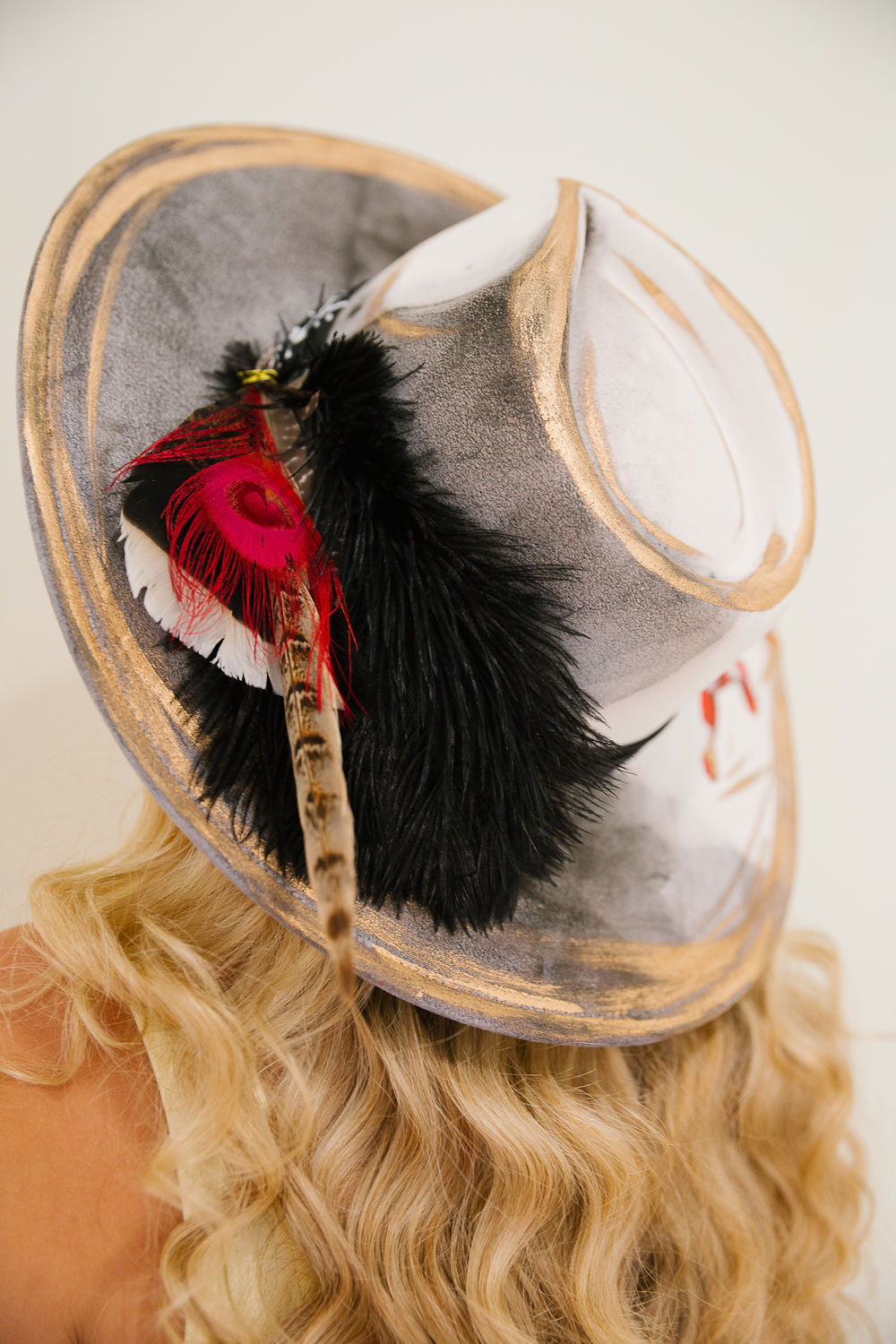 VICTORY FEATHER RANCHER HAT TRUCKER HAT Judith March