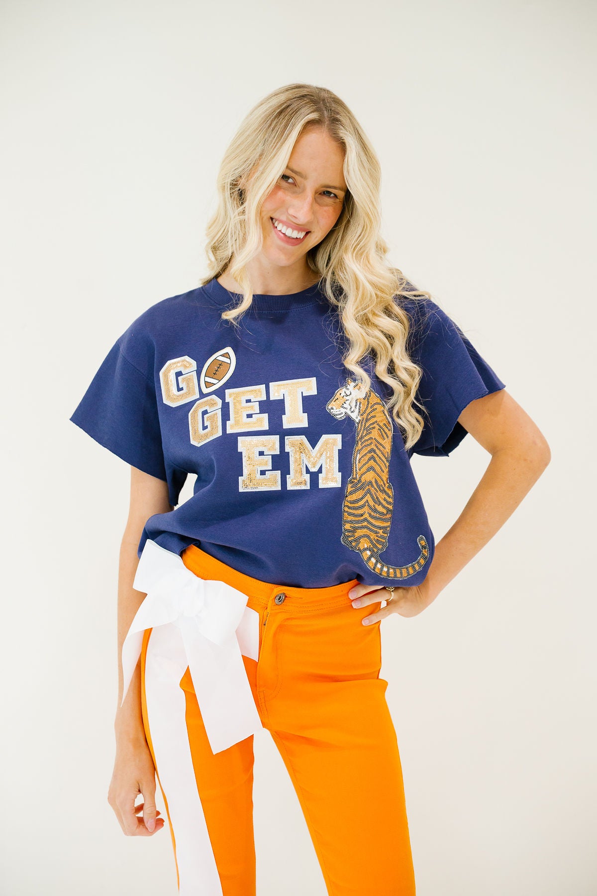 GO GET EM TIGER NAVY PULLOVER