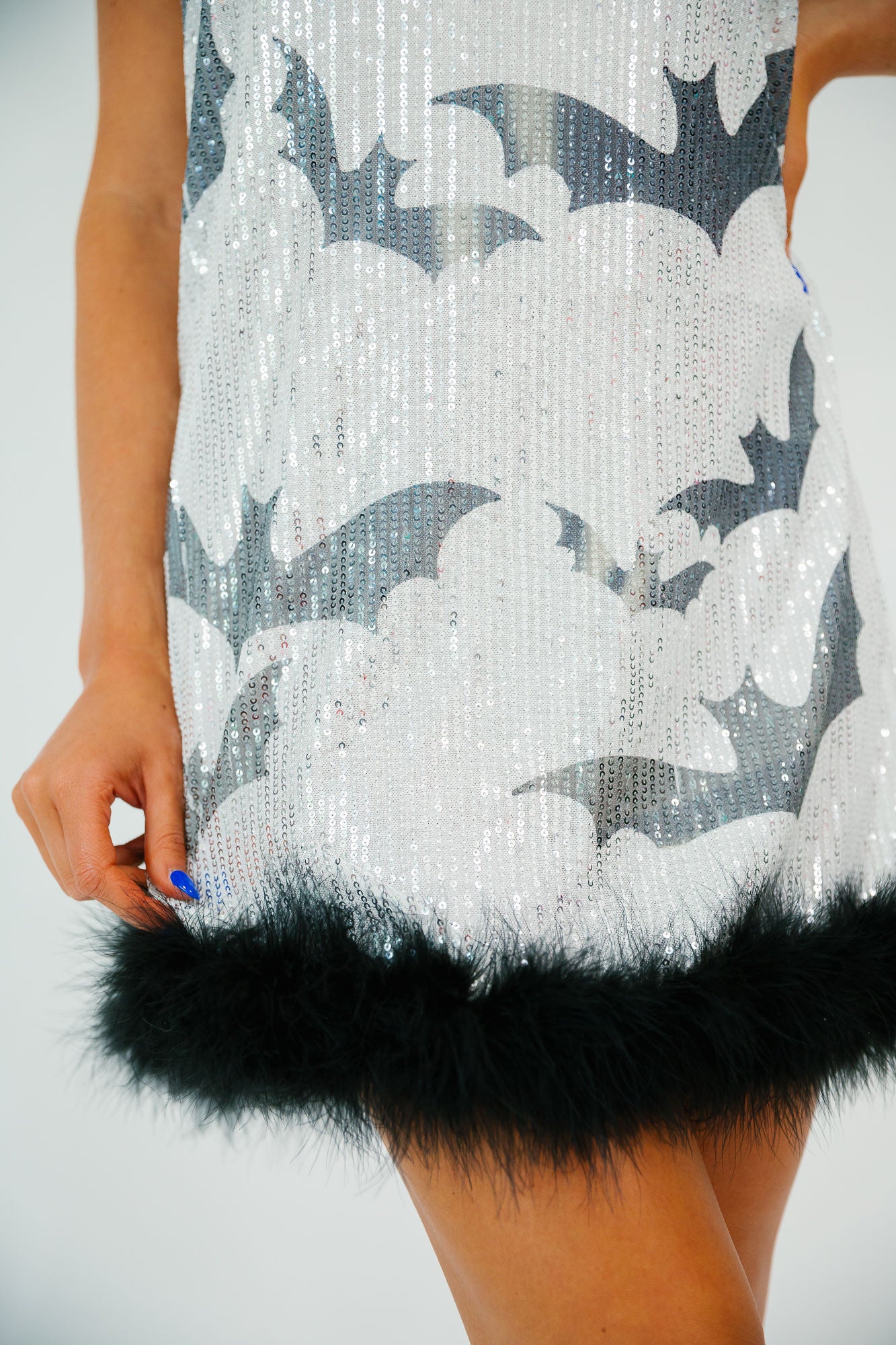 BAT QUEEN SILVER SEQUIN DRESS DRESS Judith March
