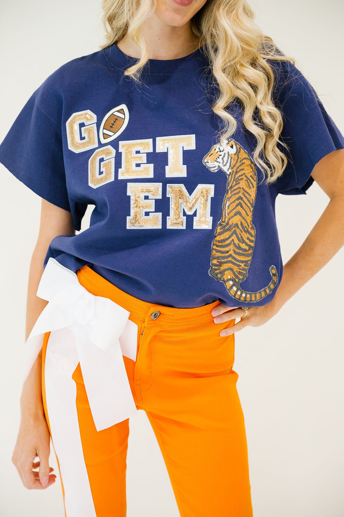GO GET EM TIGER NAVY PULLOVER