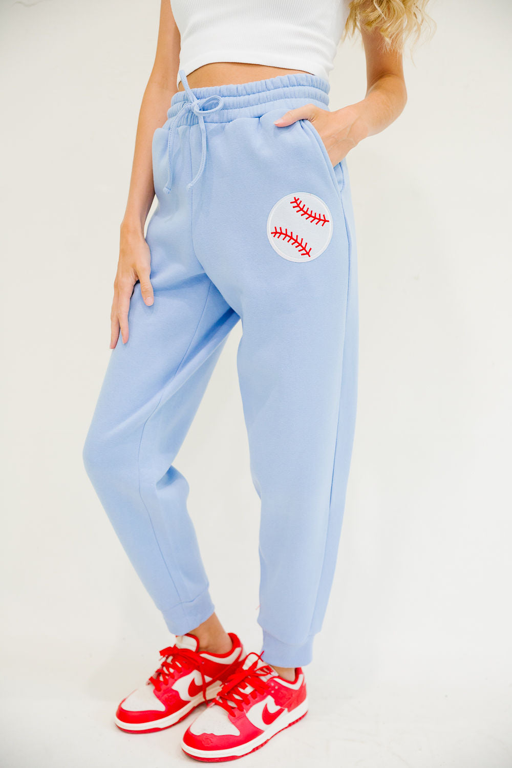 **BASEBALL LIGHT BLUE JOGGERS joggers Judith March