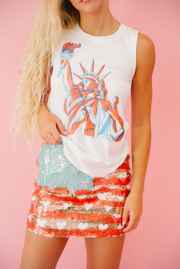 LADY LIBERTY TANK TANK Judith March
