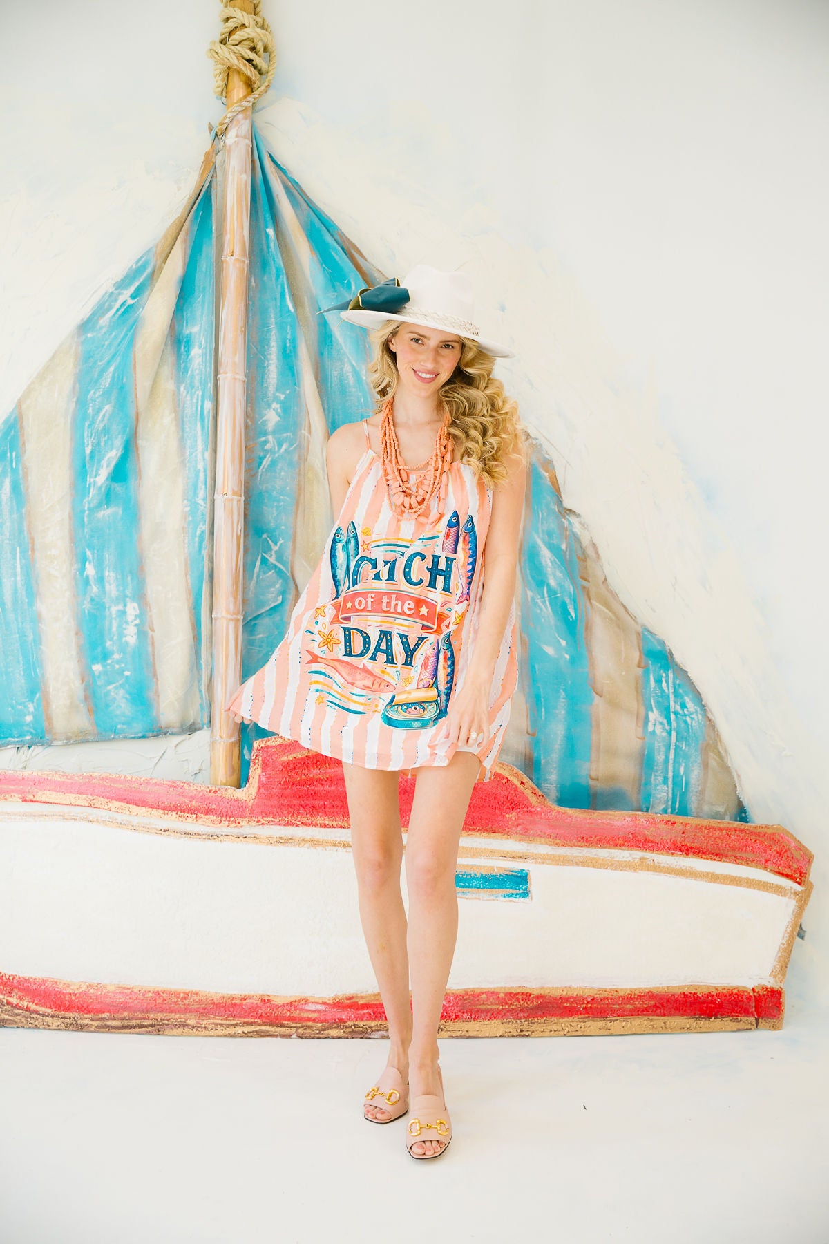 CATCH OF THE DAY PINK SHIFT DRESS DRESS Judith March