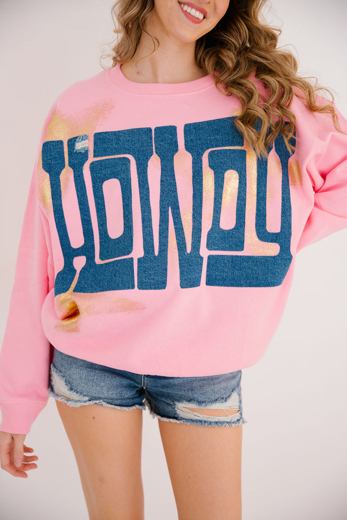 HOWDY PINK PULLOVER PULLOVER Judith March