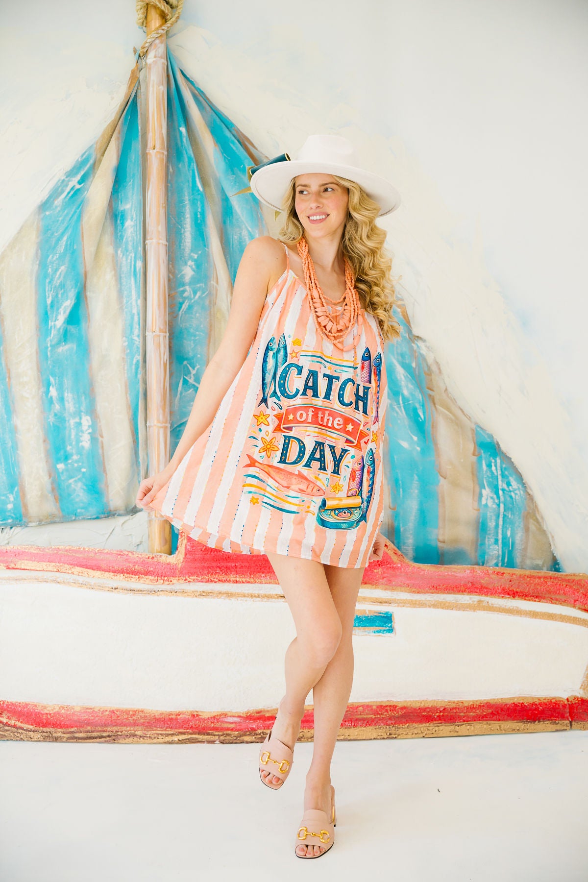 CATCH OF THE DAY PINK SHIFT DRESS DRESS Judith March