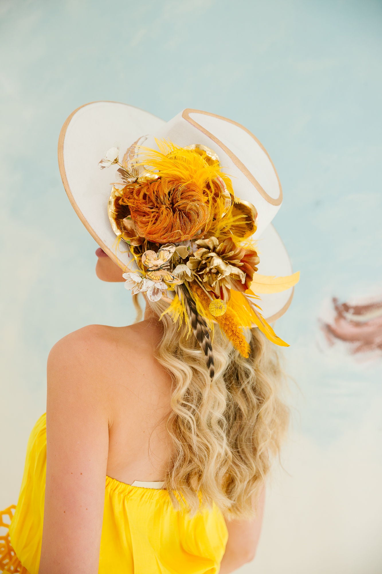 BUMBLE BLOOM RANCHER HAT (ONE OF A KIND) RANCHER HAT Judith March