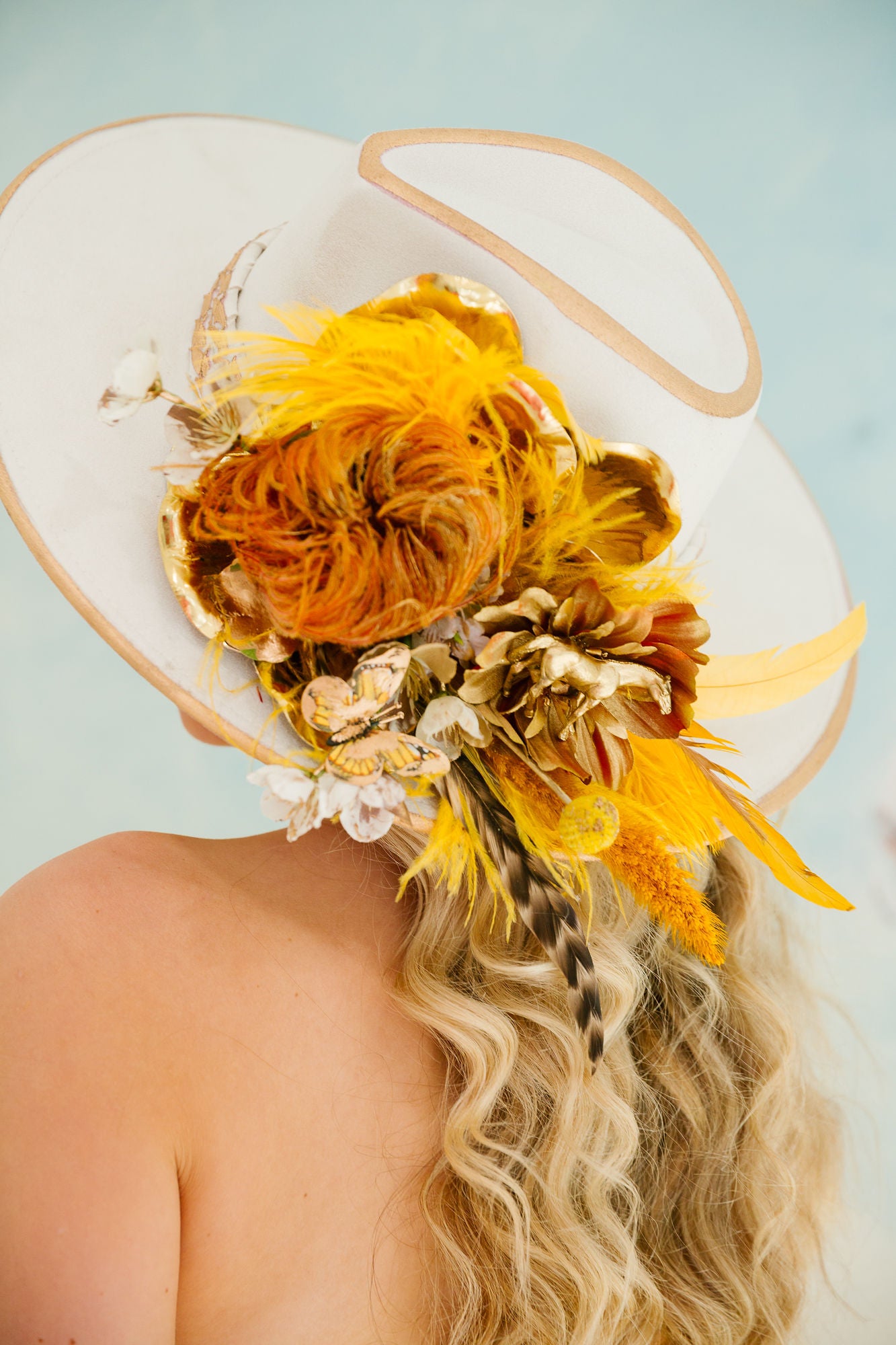 BUMBLE BLOOM RANCHER HAT (ONE OF A KIND) RANCHER HAT Judith March