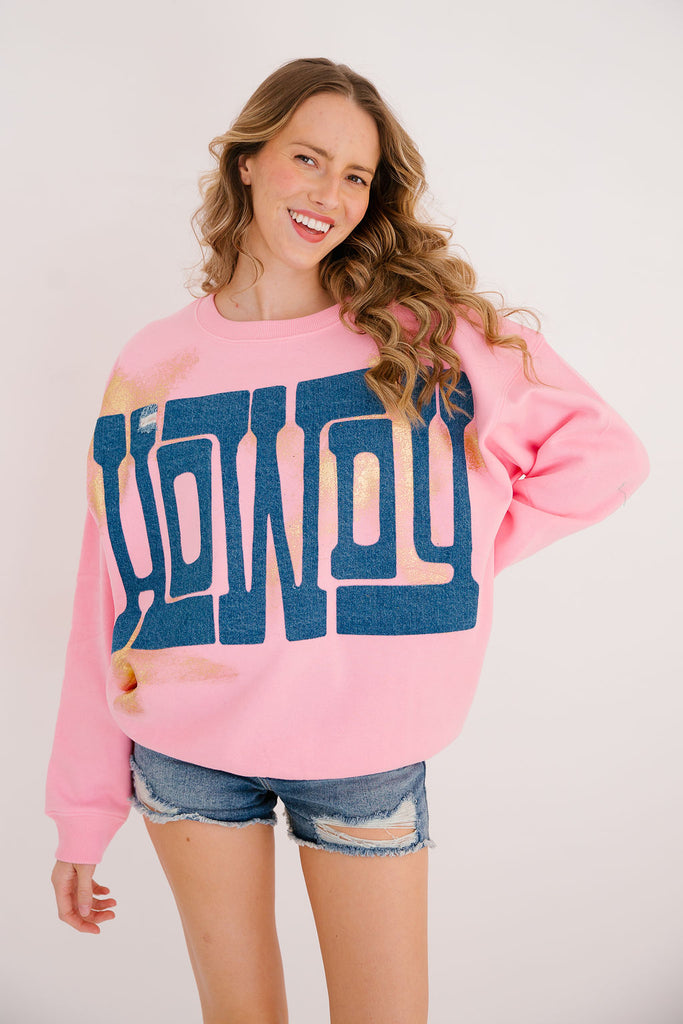HOWDY PINK PULLOVER PULLOVER Judith March