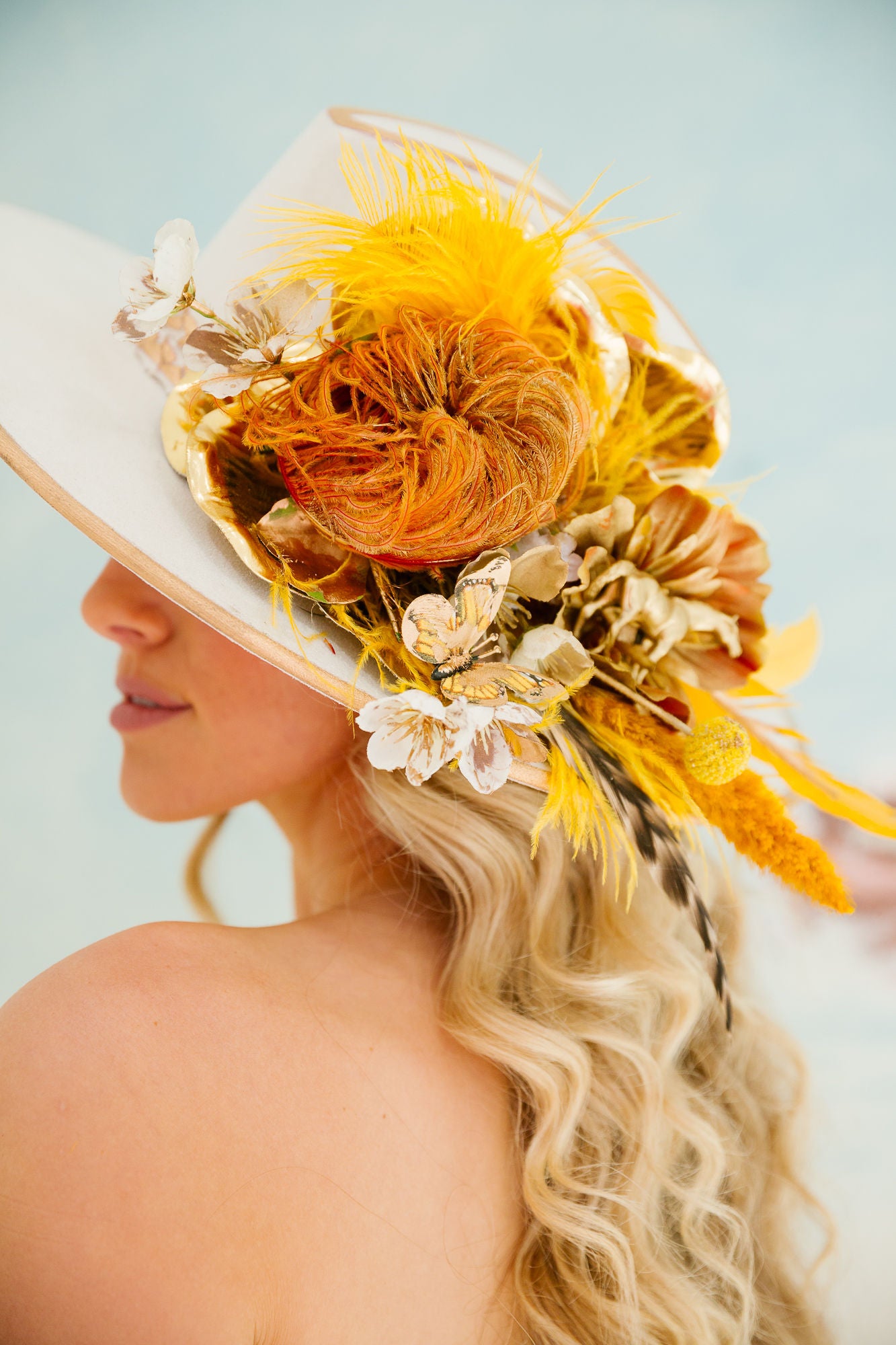 BUMBLE BLOOM RANCHER HAT (ONE OF A KIND) RANCHER HAT Judith March